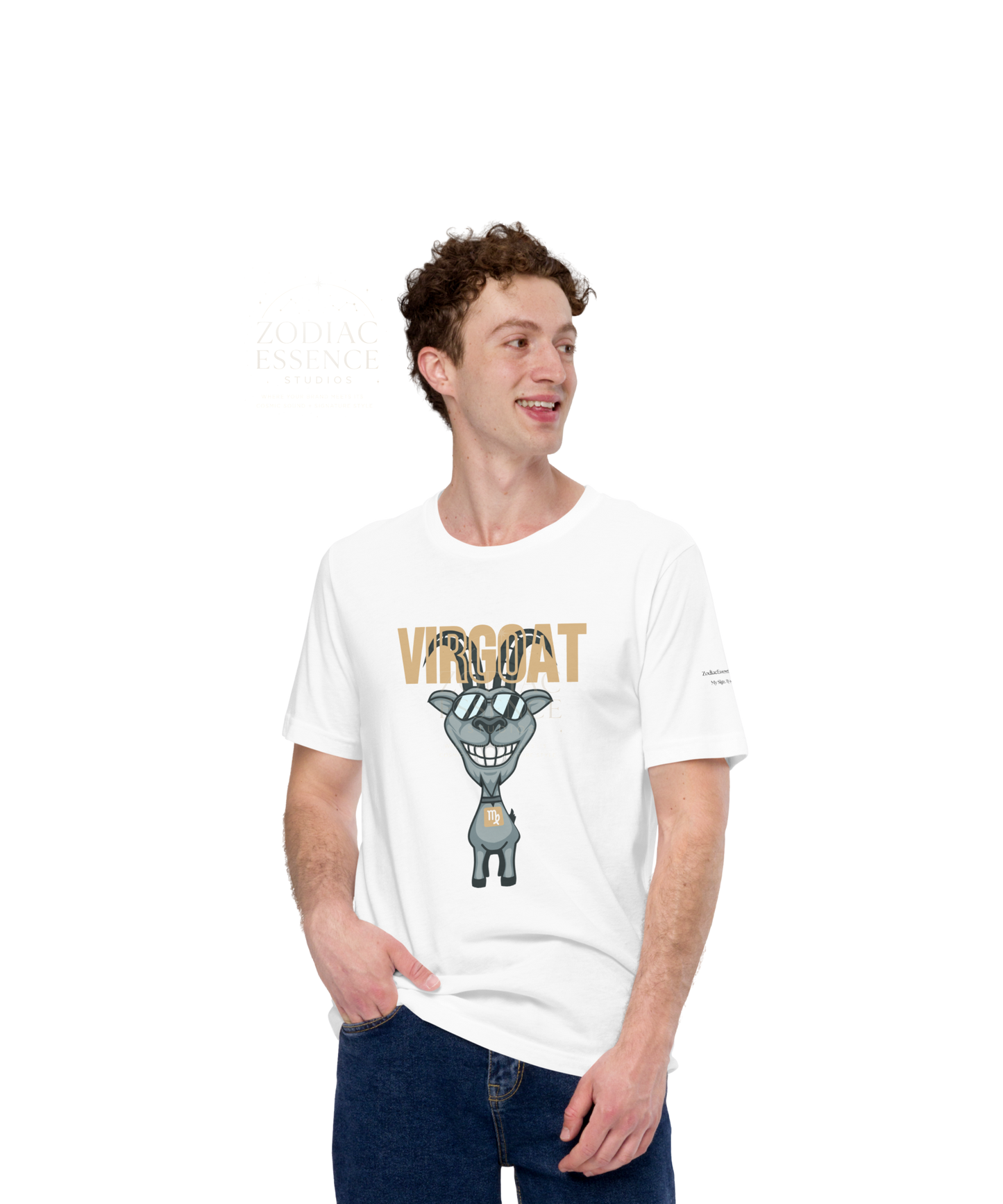 ♍ Virgoat Zodiac Twist Tee – Black Lettering Edition