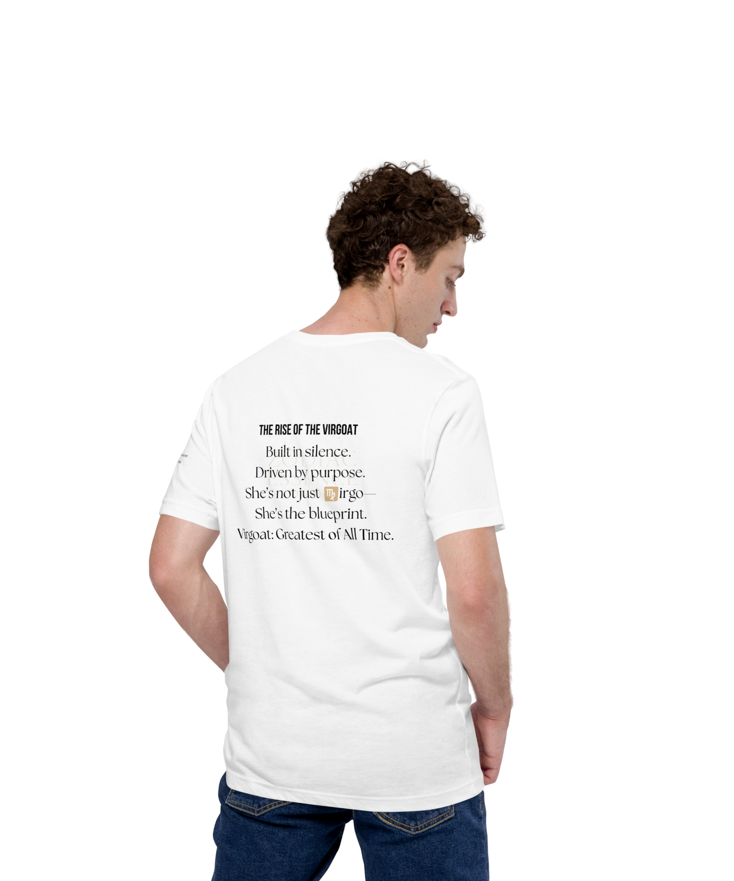♍ Virgoat Zodiac Twist Tee – Black Lettering Edition