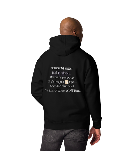 ♍ Virgoat Zodiac Twist Hoodie – White Lettering Edition