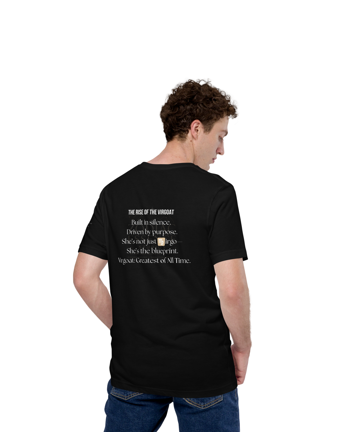 ♍ Virgoat Zodiac Twist Tee – White Lettering Edition
