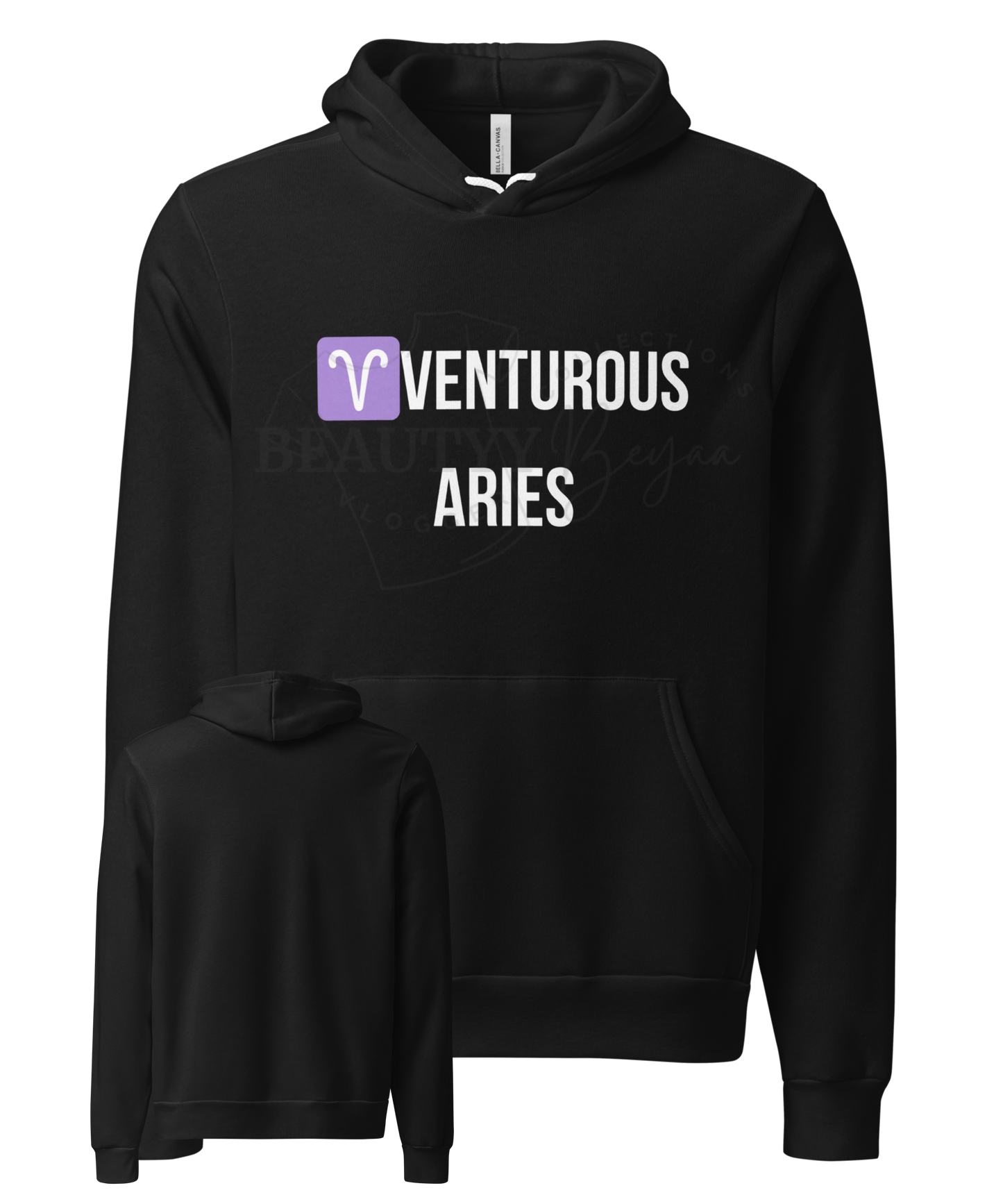 Twisted Zodiac Essence Unisex Hoodie – Aries Edition (Black)