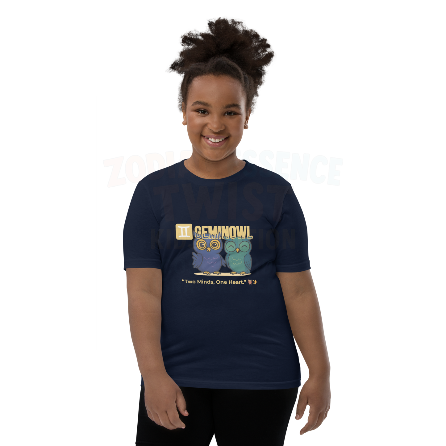 ♊"Geminowl: Two Minds, One Heart – Youth Tee"