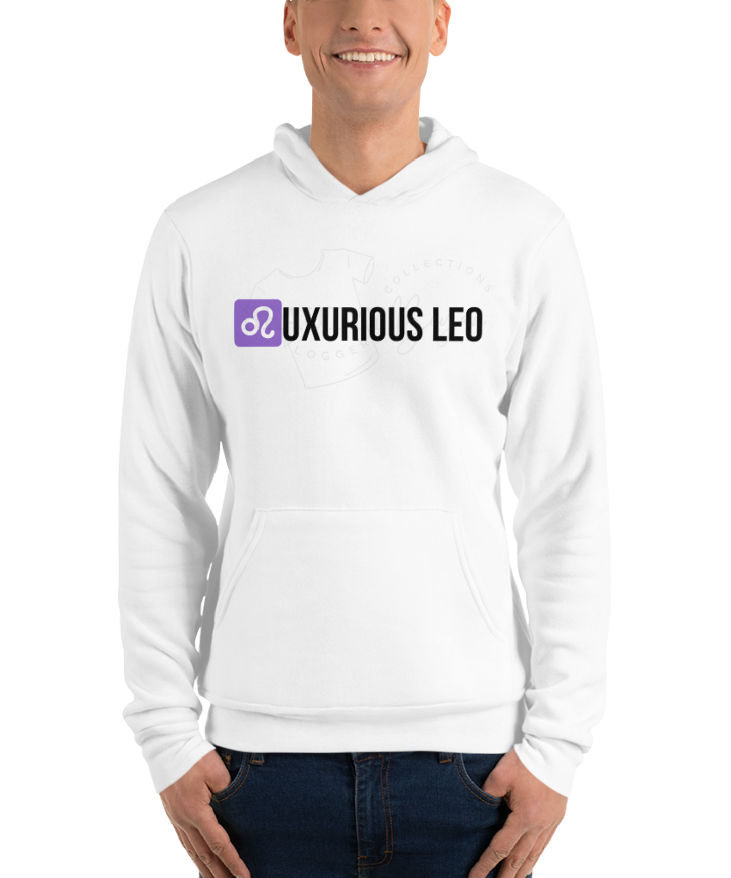 Twisted Zodiac Essence Unisex Hoodie – Leo Edition (White)