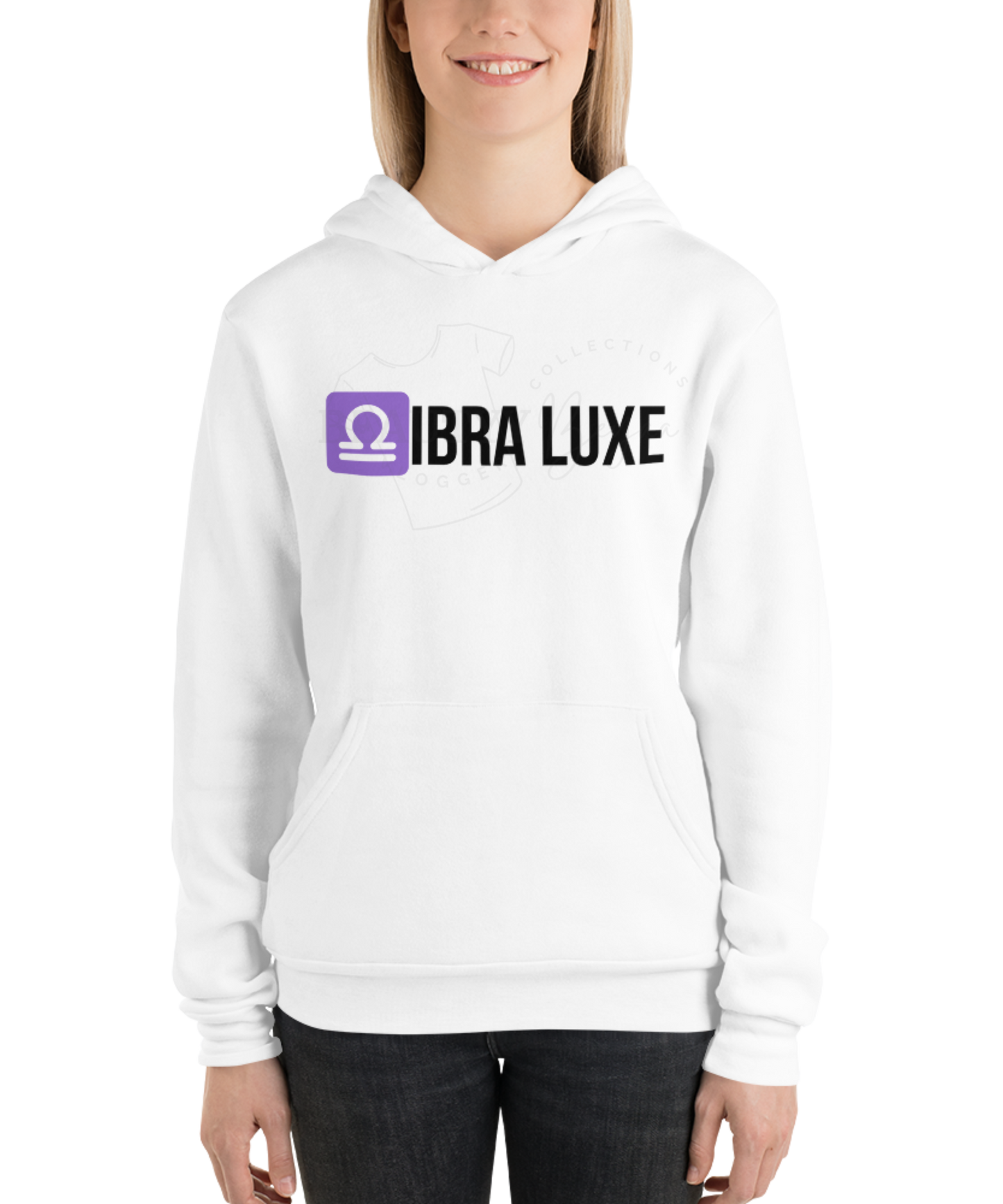 Twisted Zodiac Essence Unisex Hoodie – Libra Edition (White)