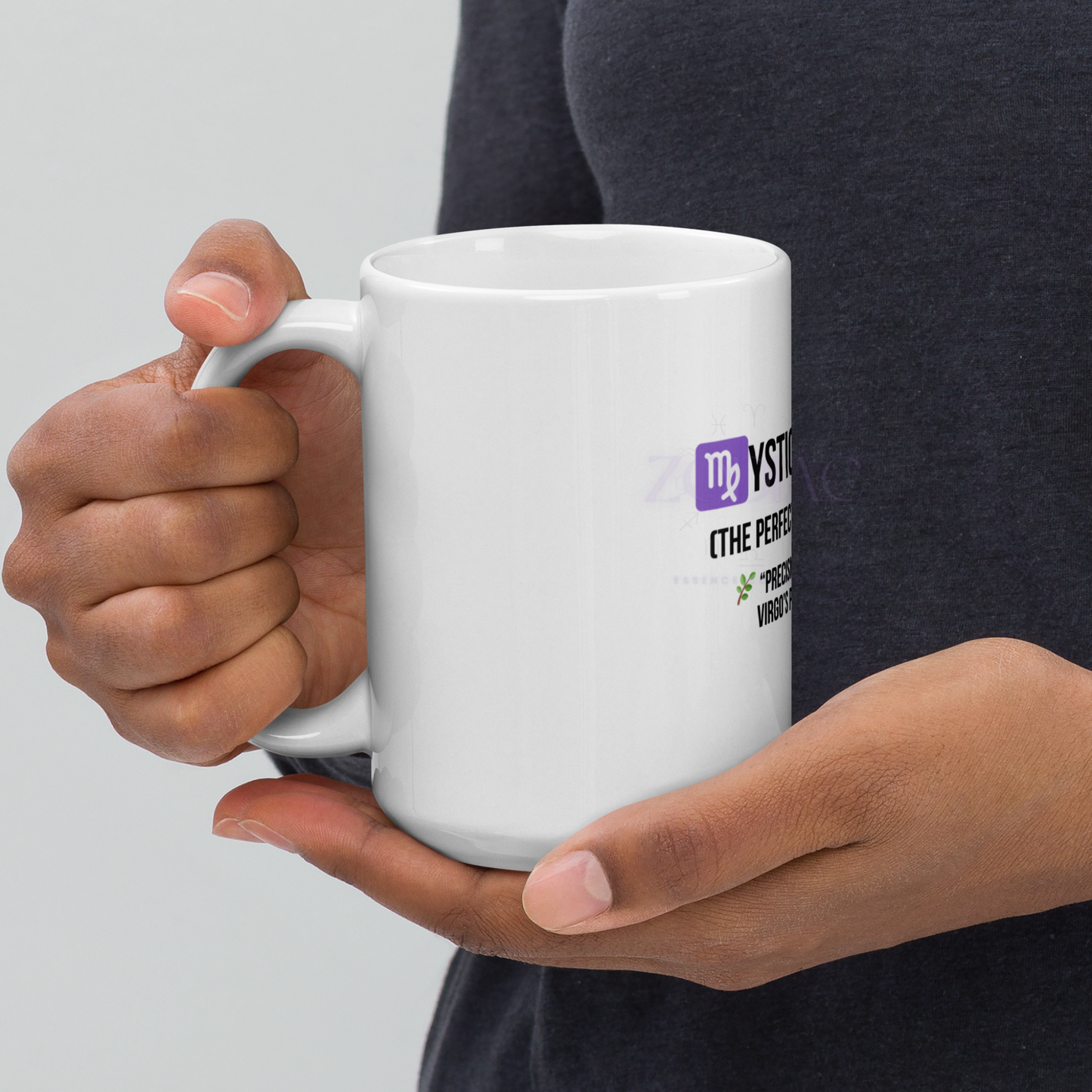Zodiac Essence White Mug – ♍ystical Virgo (The Perfectionist Planner) | 11 oz, 15 oz & 20 oz