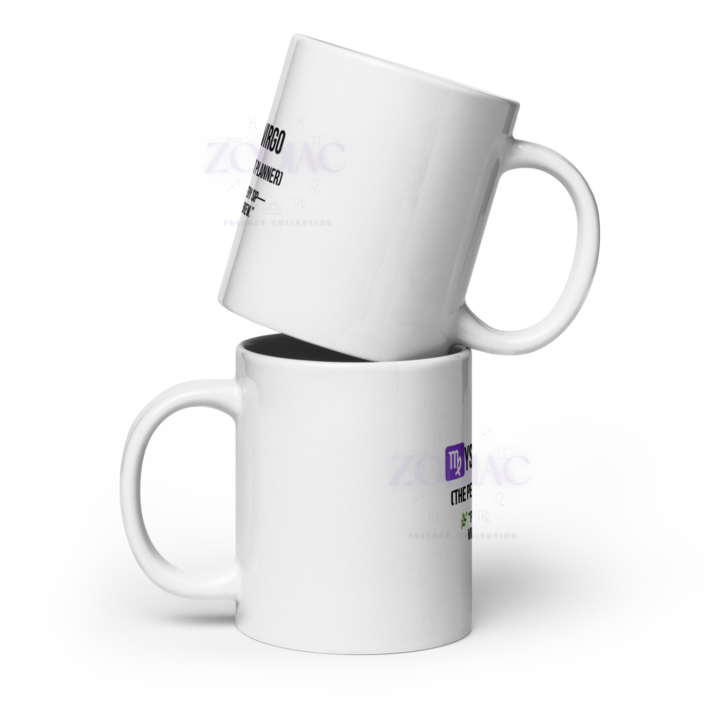 Zodiac Essence White Mug – ♍ystical Virgo (The Perfectionist Planner) | 11 oz, 15 oz & 20 oz