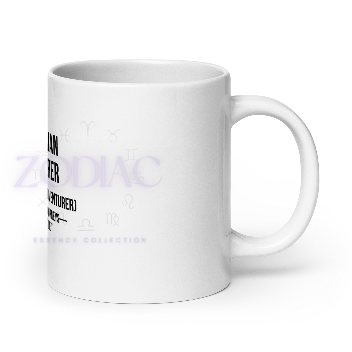 Zodiac Essence White Mug – ♐agittarian Wanderer Sagittarius Twist| 11 oz, 15 oz & 20 oz