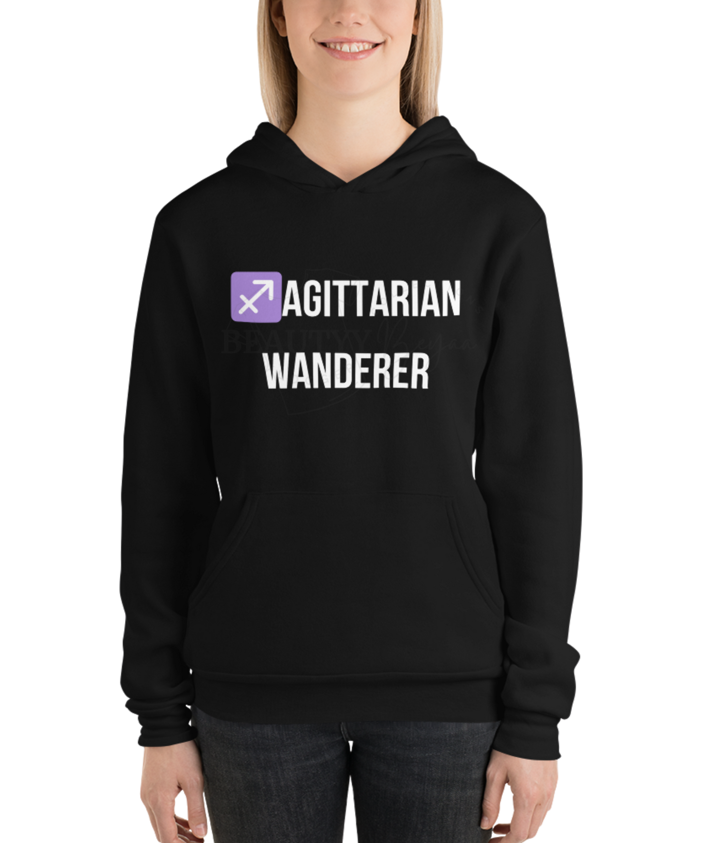 Twisted Zodiac Essence Unisex Hoodie – Sagittarius Edition (Black)