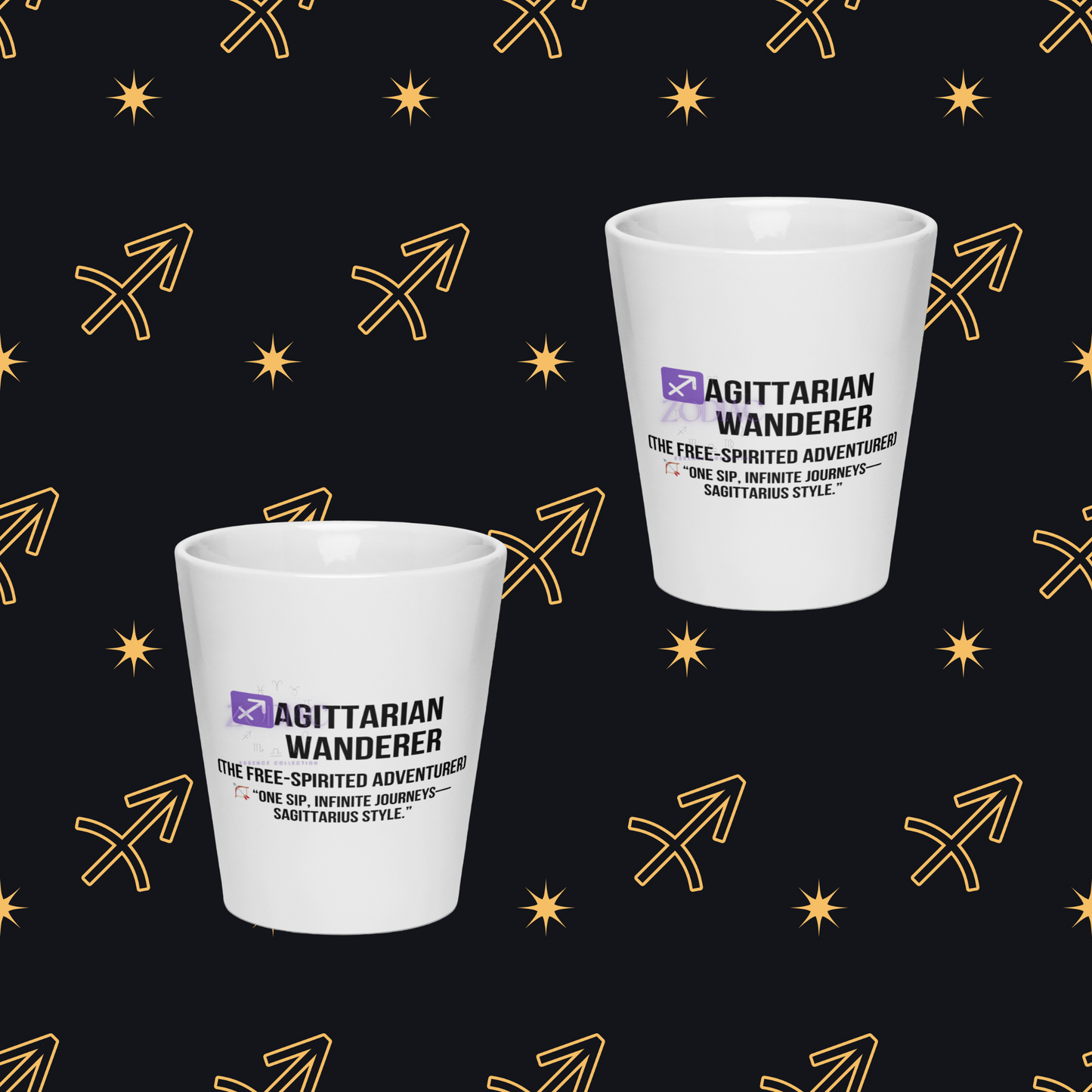 ♐agittarian Wanderer Latte Mug – 12oz Ceramic | Free-Spirit Astrology Mug