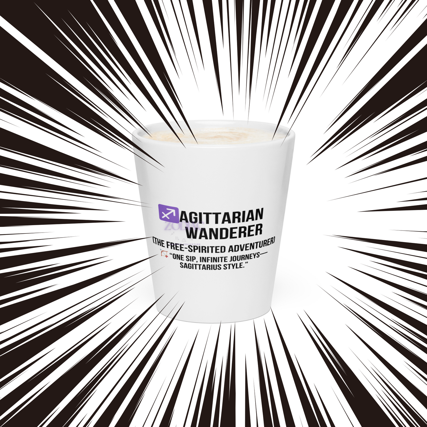 ♐agittarian Wanderer Latte Mug – 12oz Ceramic | Free-Spirit Astrology Mug