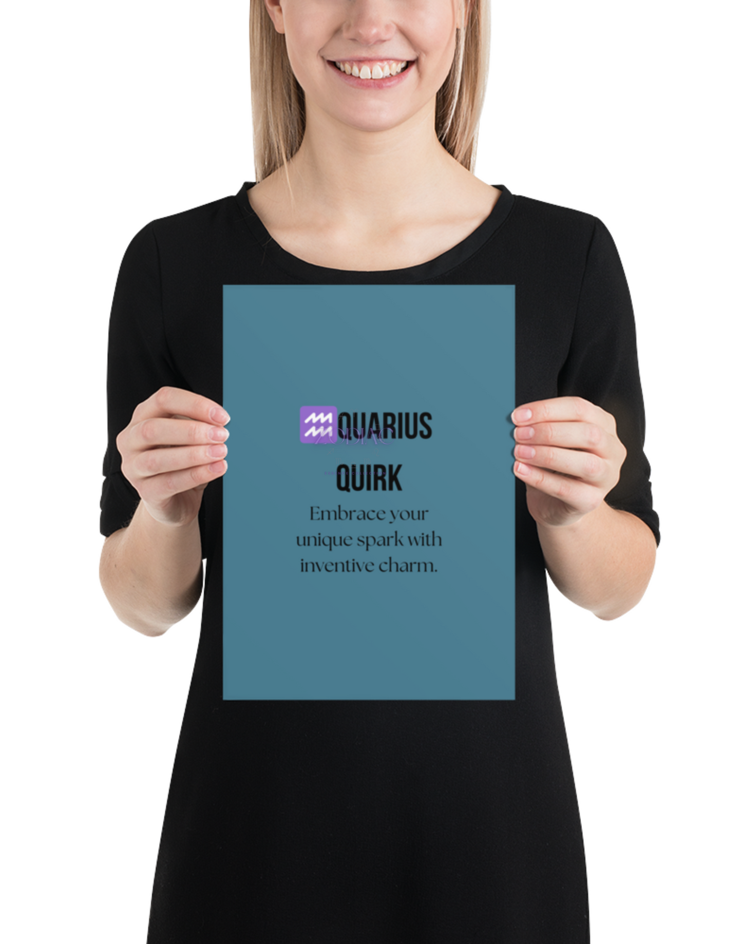 Zodiac Wall Hanging – ♒️quarius Quirk Color Theme: 🔵 Steel Blue / Deep Sky #457B9D