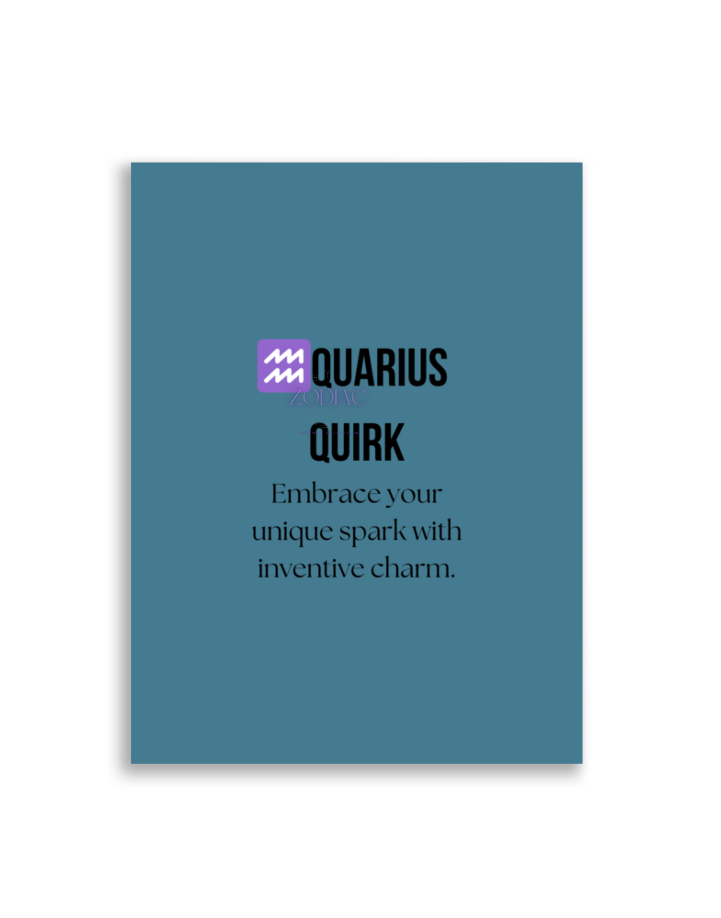 Zodiac Wall Hanging – ♒️quarius Quirk Color Theme: 🔵 Steel Blue / Deep Sky #457B9D