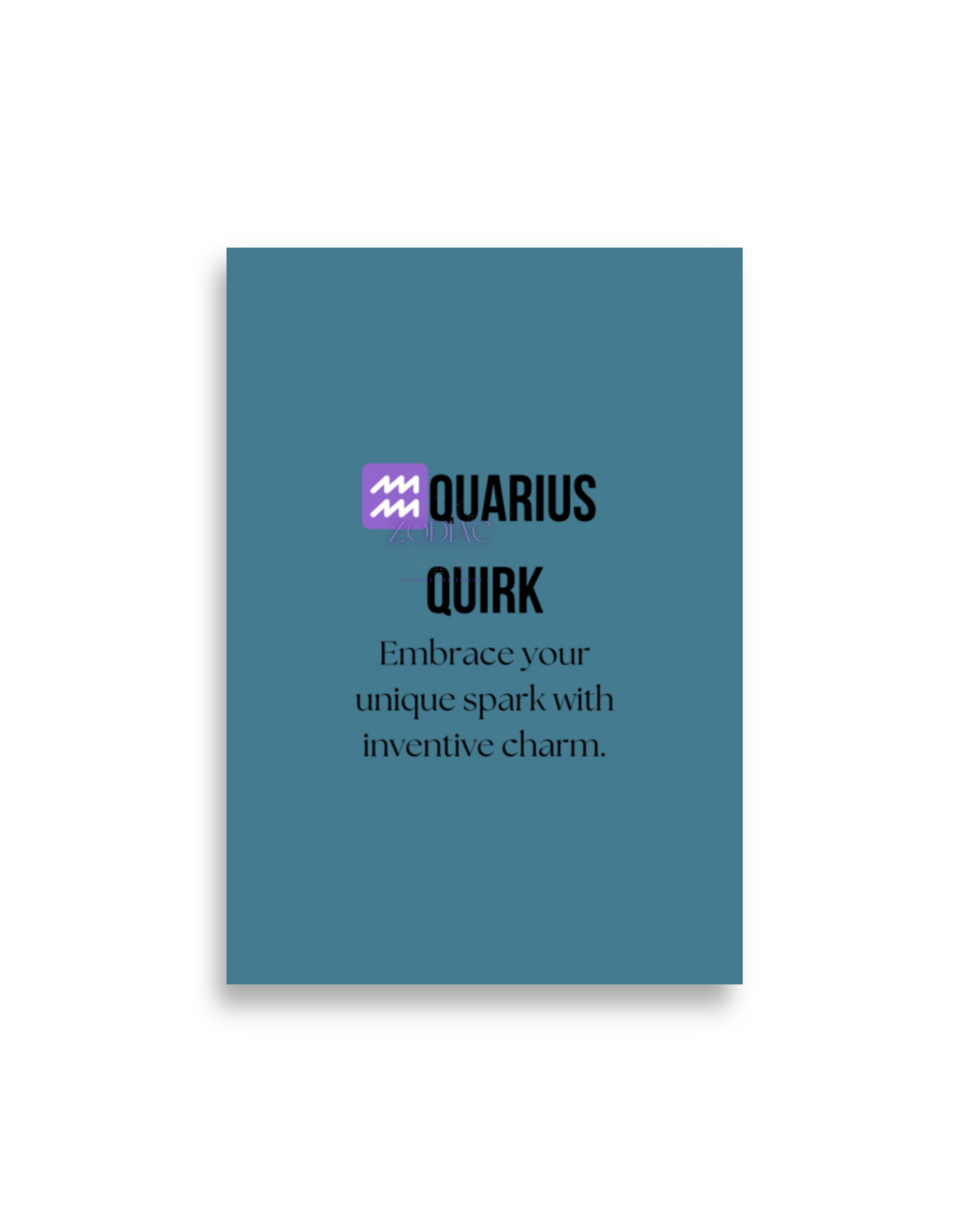 Zodiac Wall Hanging – ♒️quarius Quirk Color Theme: 🔵 Steel Blue / Deep Sky #457B9D