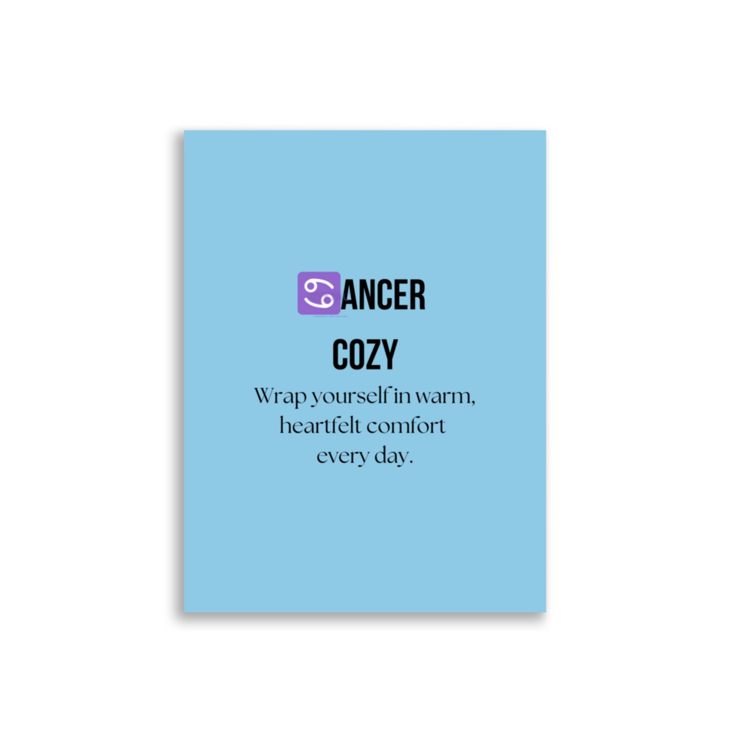 Zodiac Wall Hanging – ♋️ancer Cozy Color Theme: 💙 Sky Blue / Baby Blue #8ECAE6
