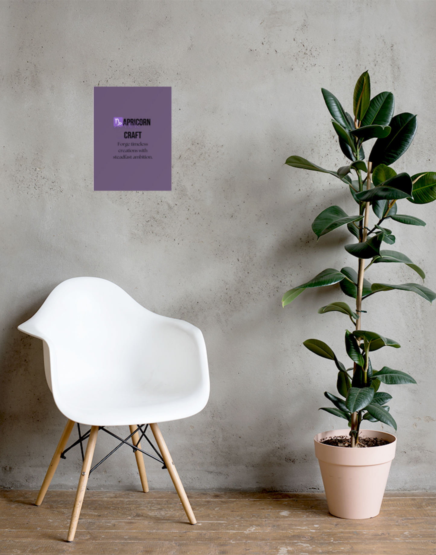 Zodiac Wall Hanging – ♑️apricorn Craft Color Theme: 🍇 Dark Plum / Muted Grape #6D597A