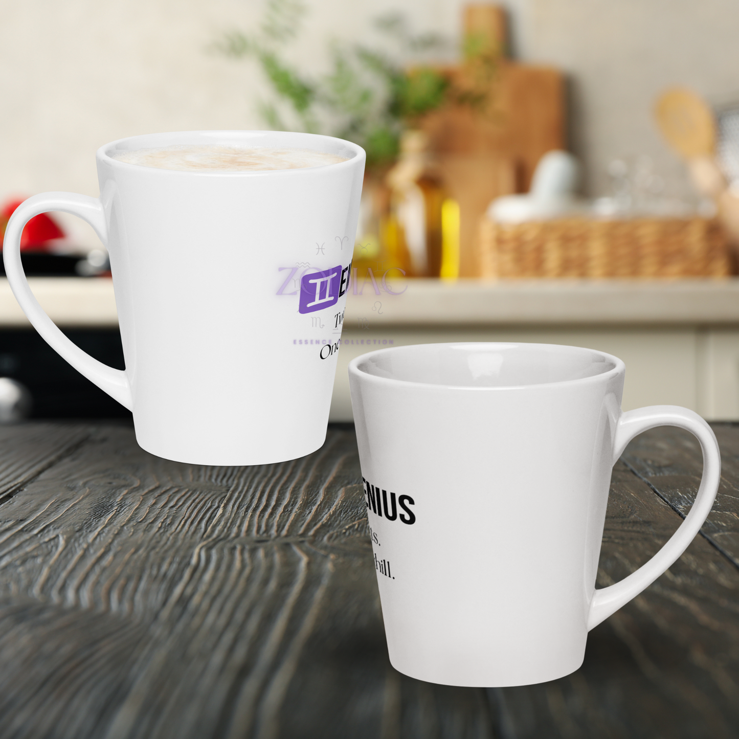 ♊emini Genius Latte Mug – 12oz Ceramic | Dual Energy Horoscope Mug