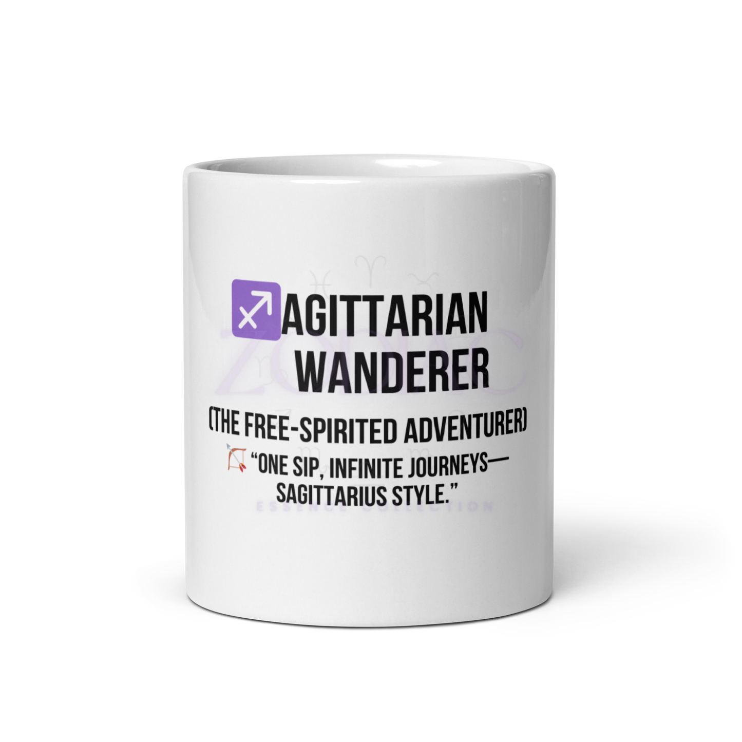 Zodiac Essence White Mug – ♐agittarian Wanderer Sagittarius Twist| 11 oz, 15 oz & 20 oz