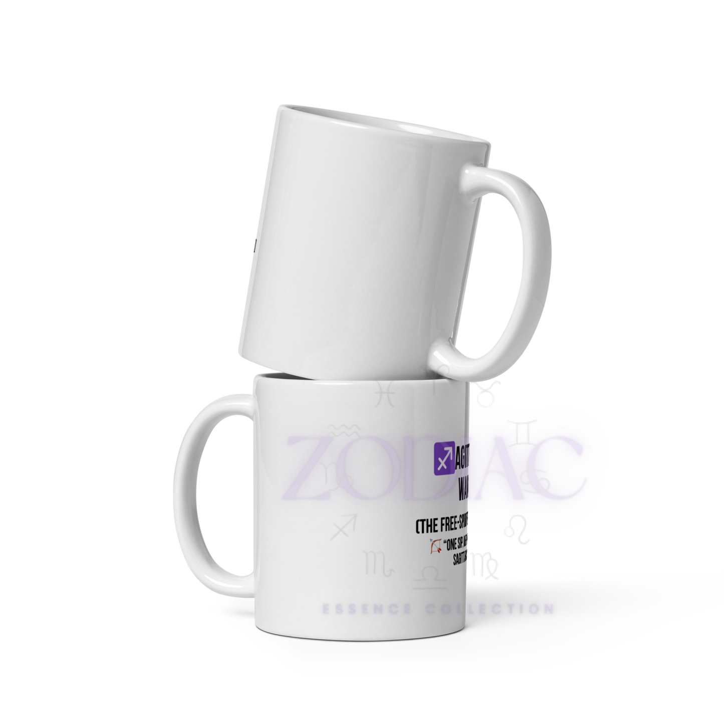 Zodiac Essence White Mug – ♐agittarian Wanderer Sagittarius Twist| 11 oz, 15 oz & 20 oz