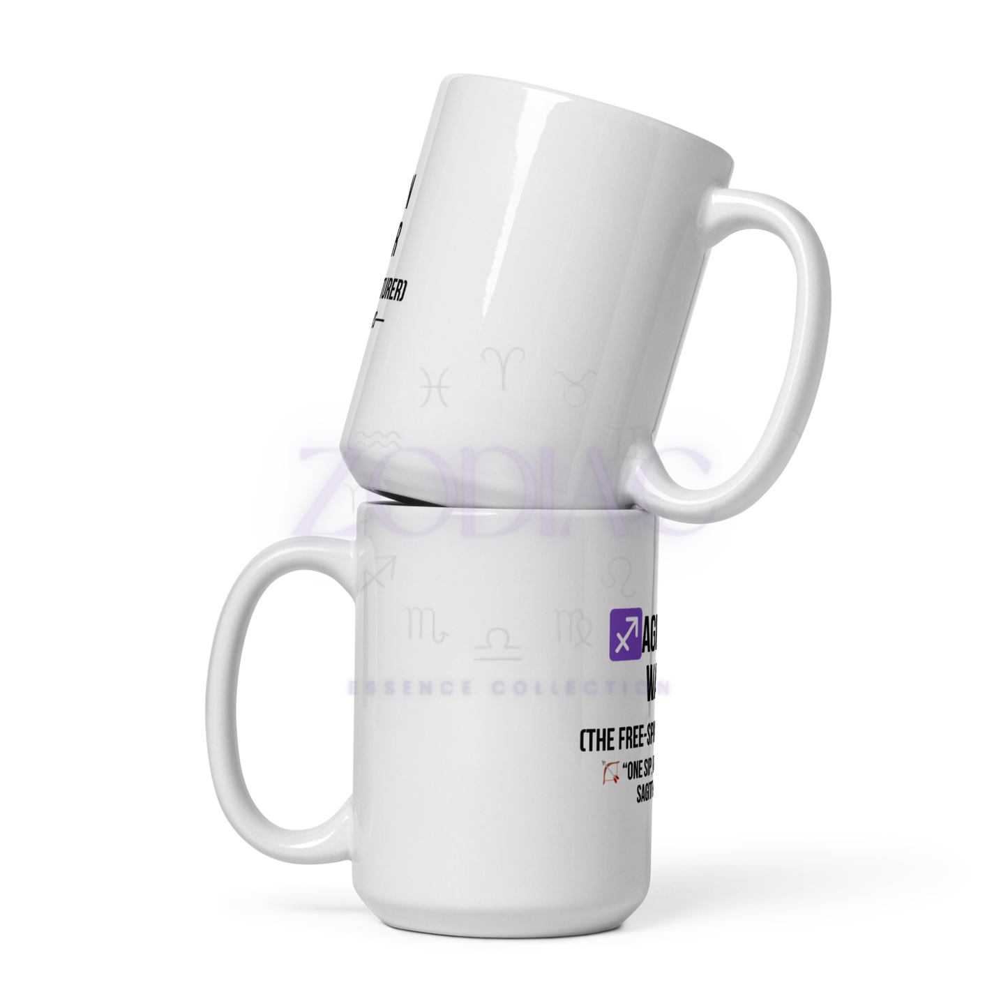 Zodiac Essence White Mug – ♐agittarian Wanderer Sagittarius Twist| 11 oz, 15 oz & 20 oz