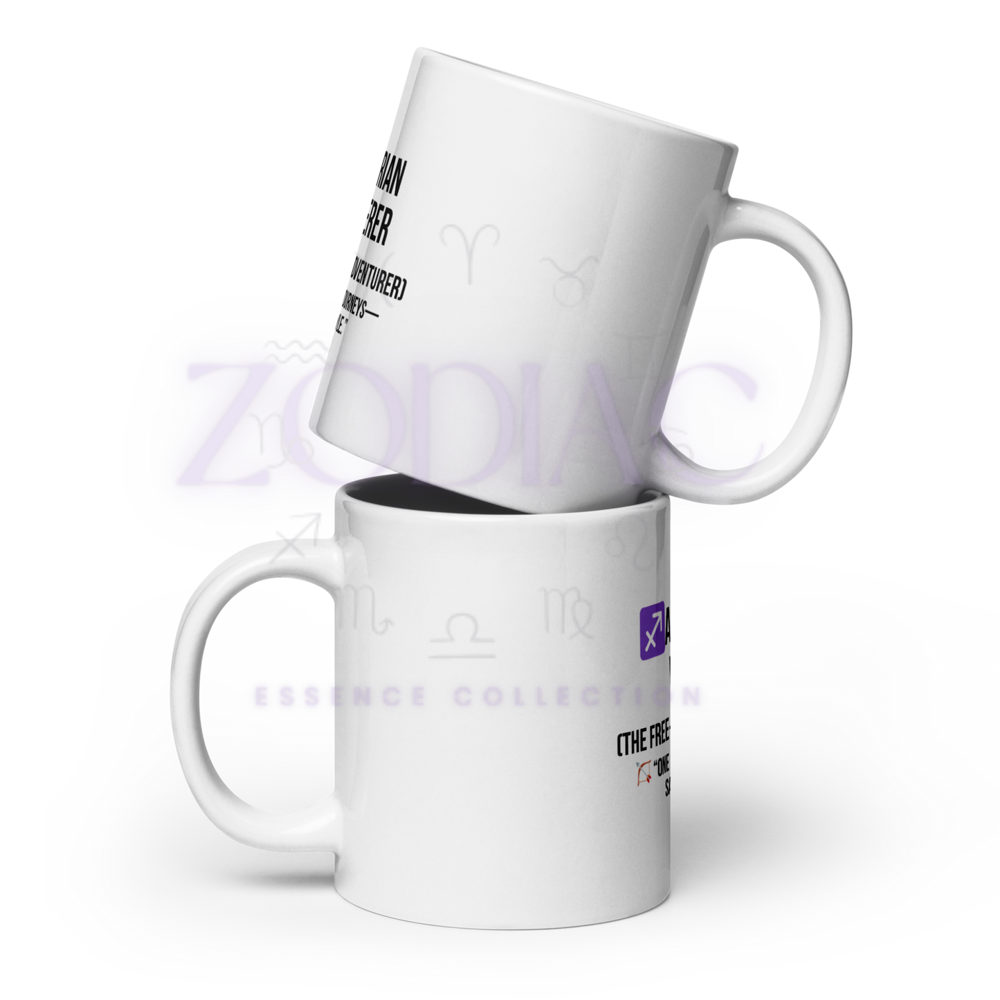 Zodiac Essence White Mug – ♐agittarian Wanderer Sagittarius Twist| 11 oz, 15 oz & 20 oz