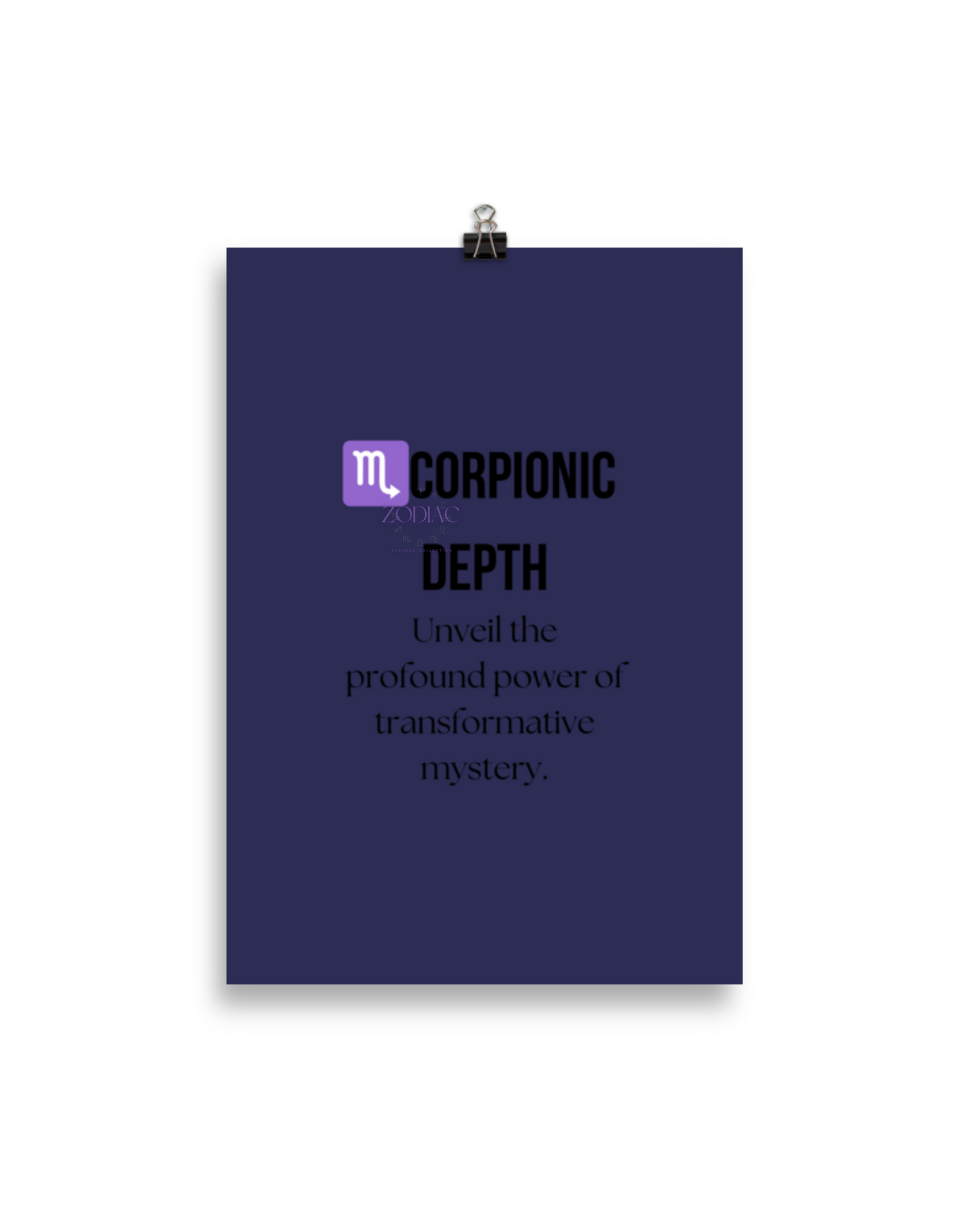 Zodiac Wall Hanging – ♏️corpionic Depth Color Theme: 🌌 Deep Navy / Midnight Blue #2C2C54