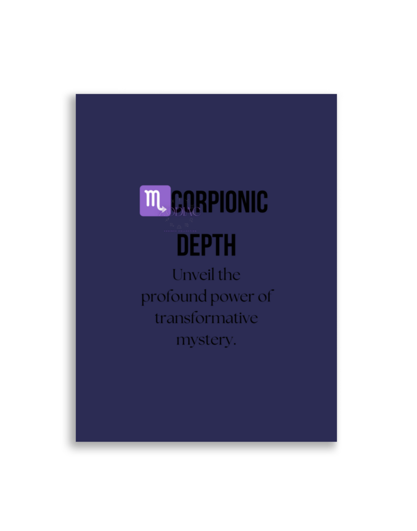 Zodiac Wall Hanging – ♏️corpionic Depth Color Theme: 🌌 Deep Navy / Midnight Blue #2C2C54