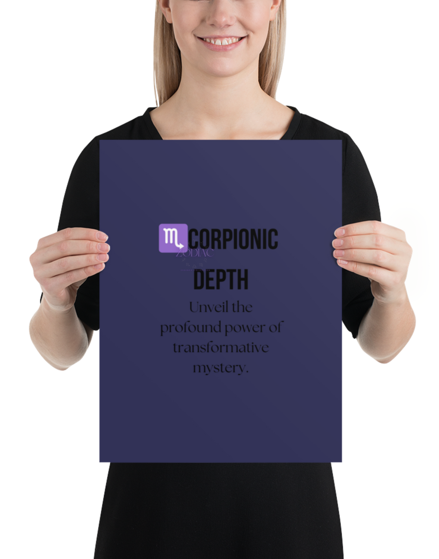 Zodiac Wall Hanging – ♏️corpionic Depth Color Theme: 🌌 Deep Navy / Midnight Blue #2C2C54