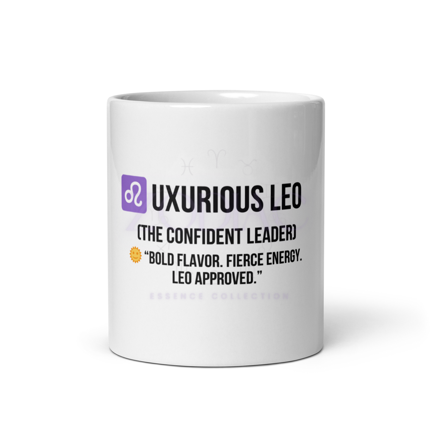 Zodiac Essence White Mug – ♌uxurious Leo (The Confident Leader) | 11 oz, 15 oz & 20 oz