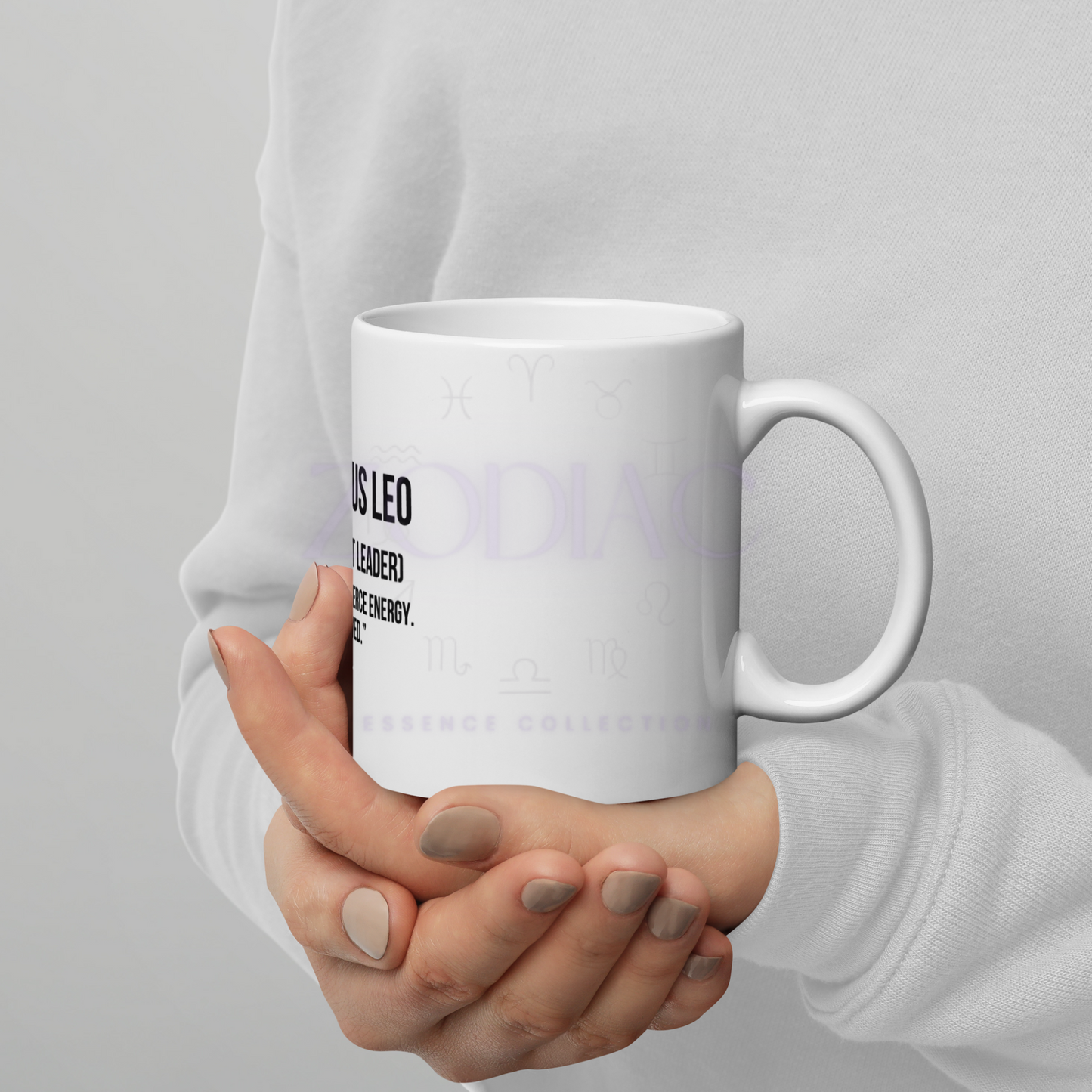 Zodiac Essence White Mug – ♌uxurious Leo (The Confident Leader) | 11 oz, 15 oz & 20 oz