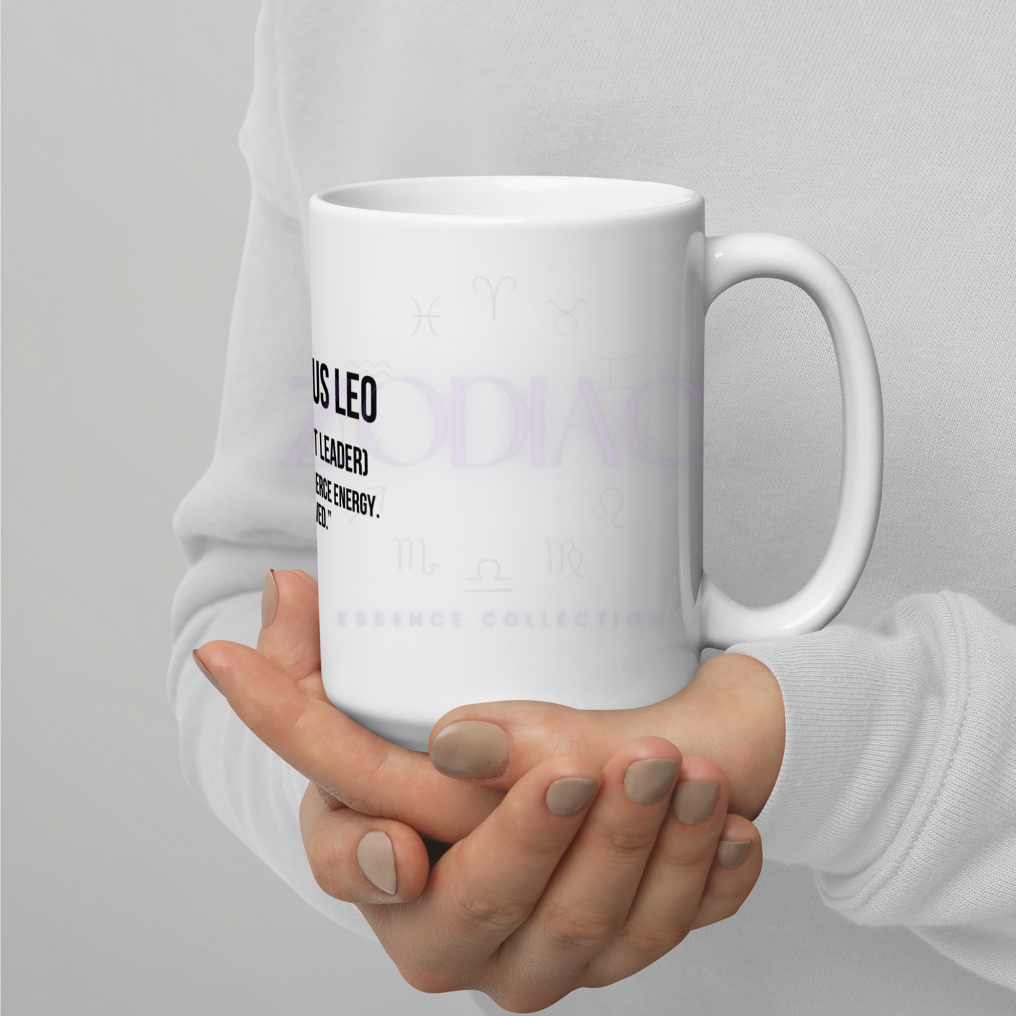 Zodiac Essence White Mug – ♌uxurious Leo (The Confident Leader) | 11 oz, 15 oz & 20 oz