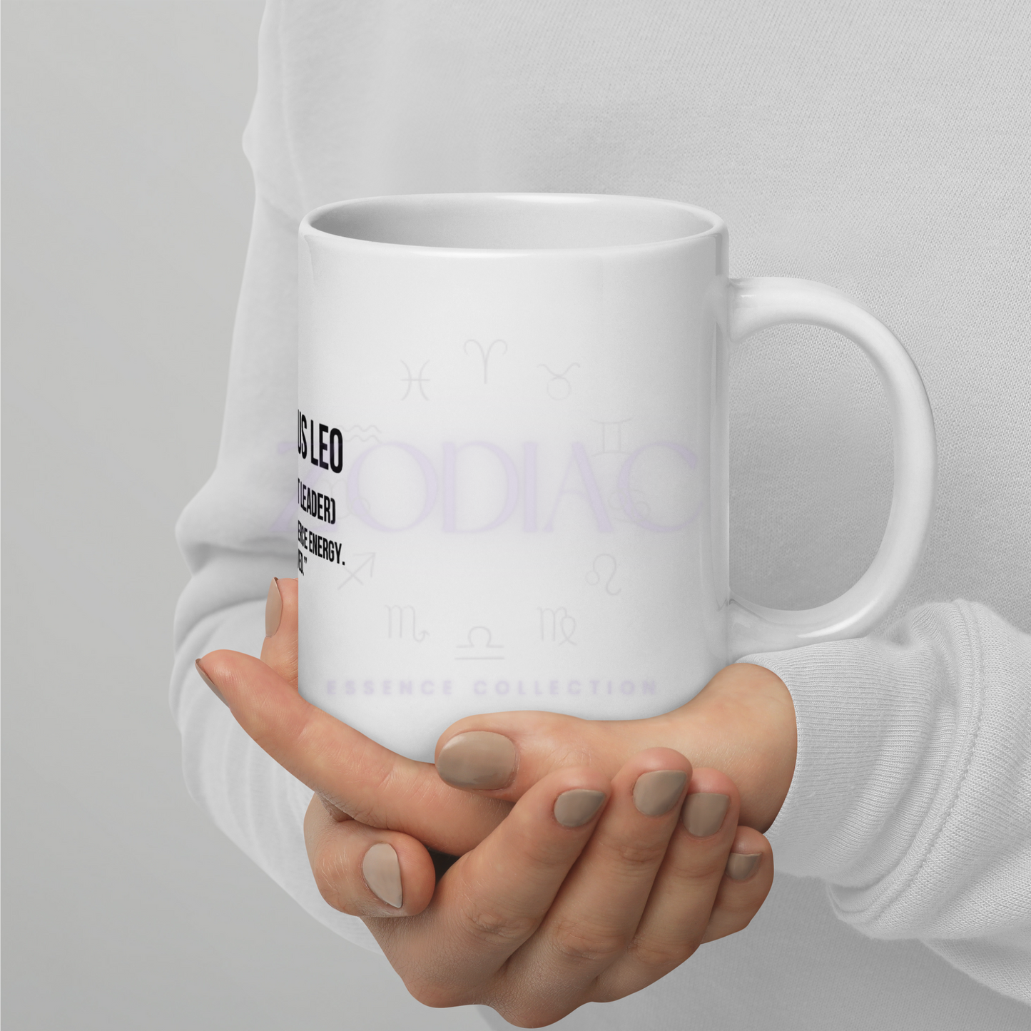 Zodiac Essence White Mug – ♌uxurious Leo (The Confident Leader) | 11 oz, 15 oz & 20 oz