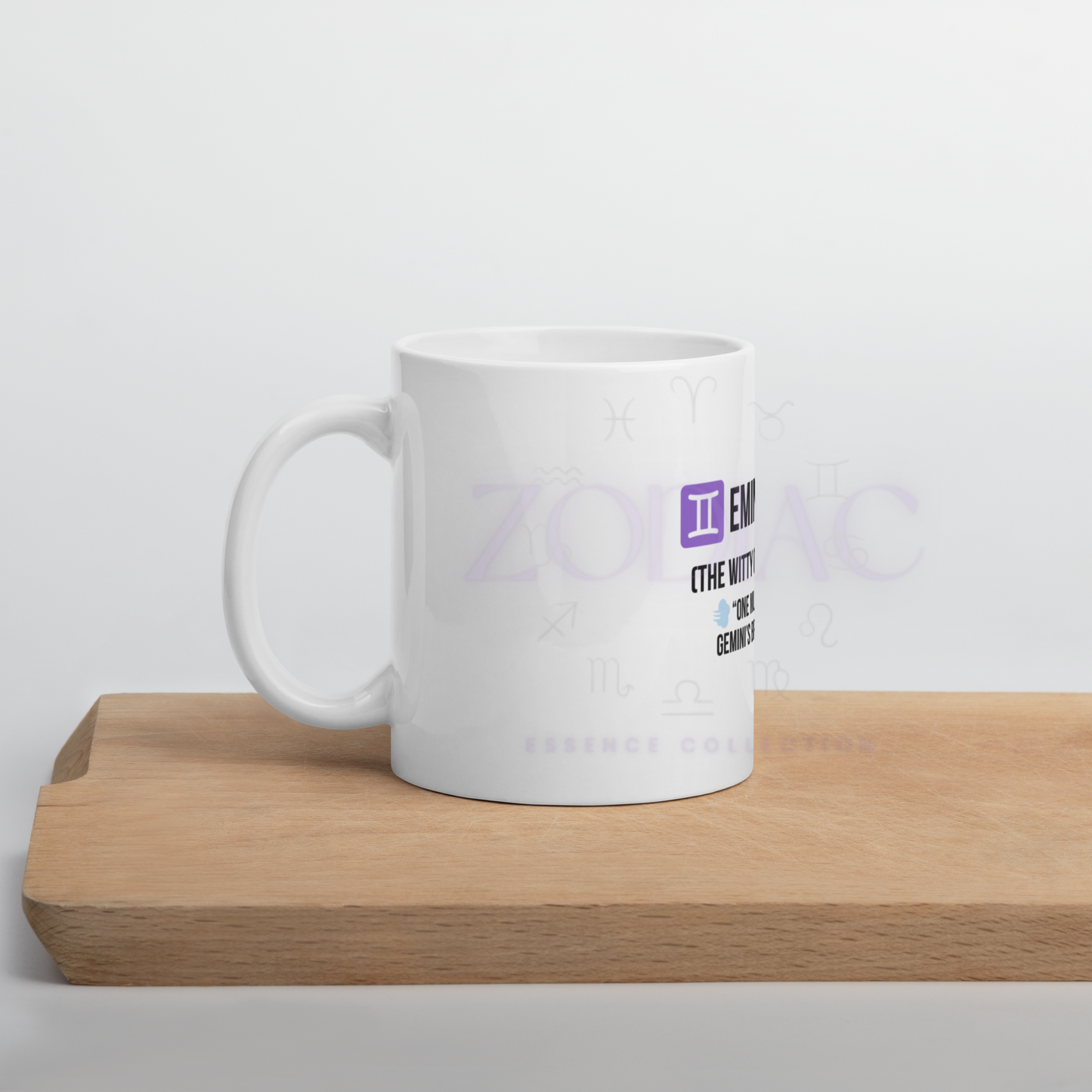 Zodiac Essence White Mug – ♊emini Genius (The Witty Communicator) | 11 oz, 15 oz & 20 oz