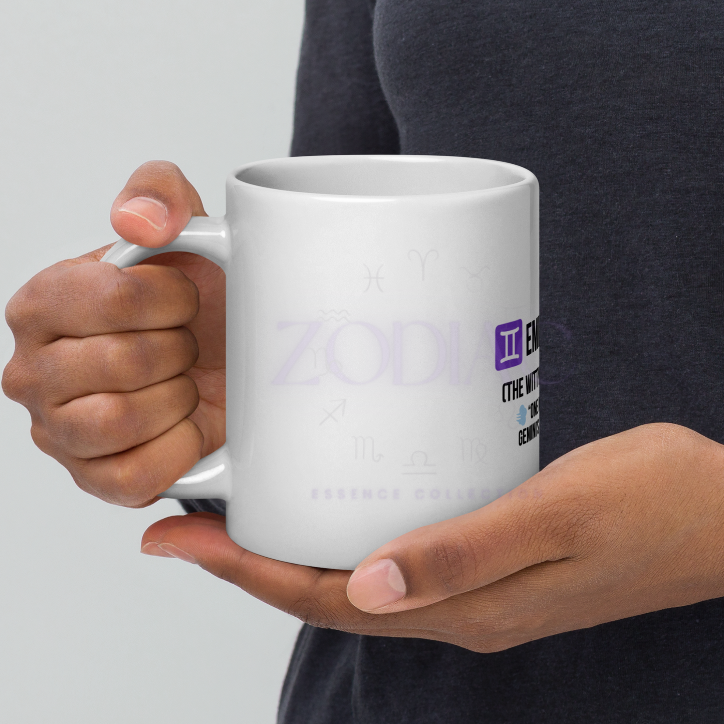 Zodiac Essence White Mug – ♊emini Genius (The Witty Communicator) | 11 oz, 15 oz & 20 oz