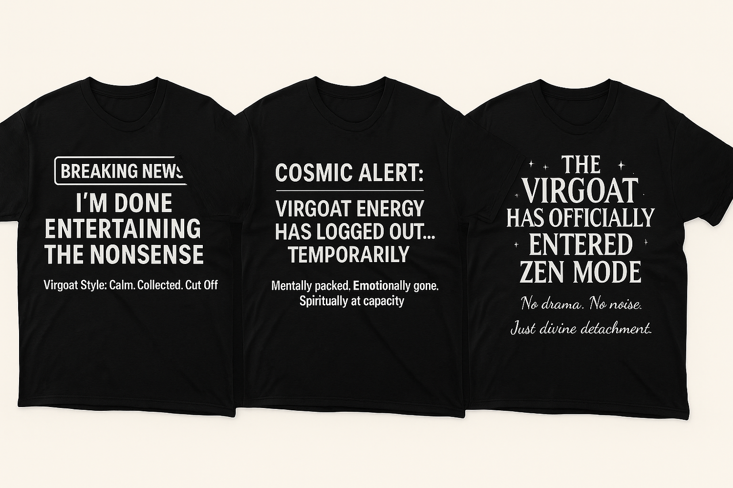 ♍️🐐Virgoat Statement Tees – Quiet Hustle. Loud Message. S–4XL