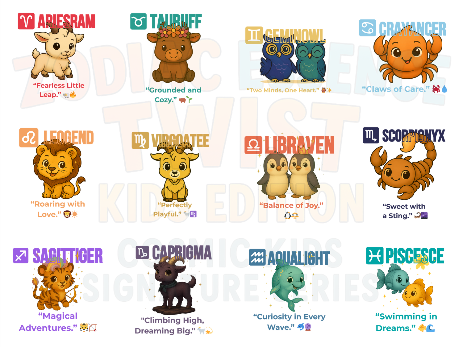 Zodiac Essence Twist Kids Edition – Cosmic Kids Signature Series