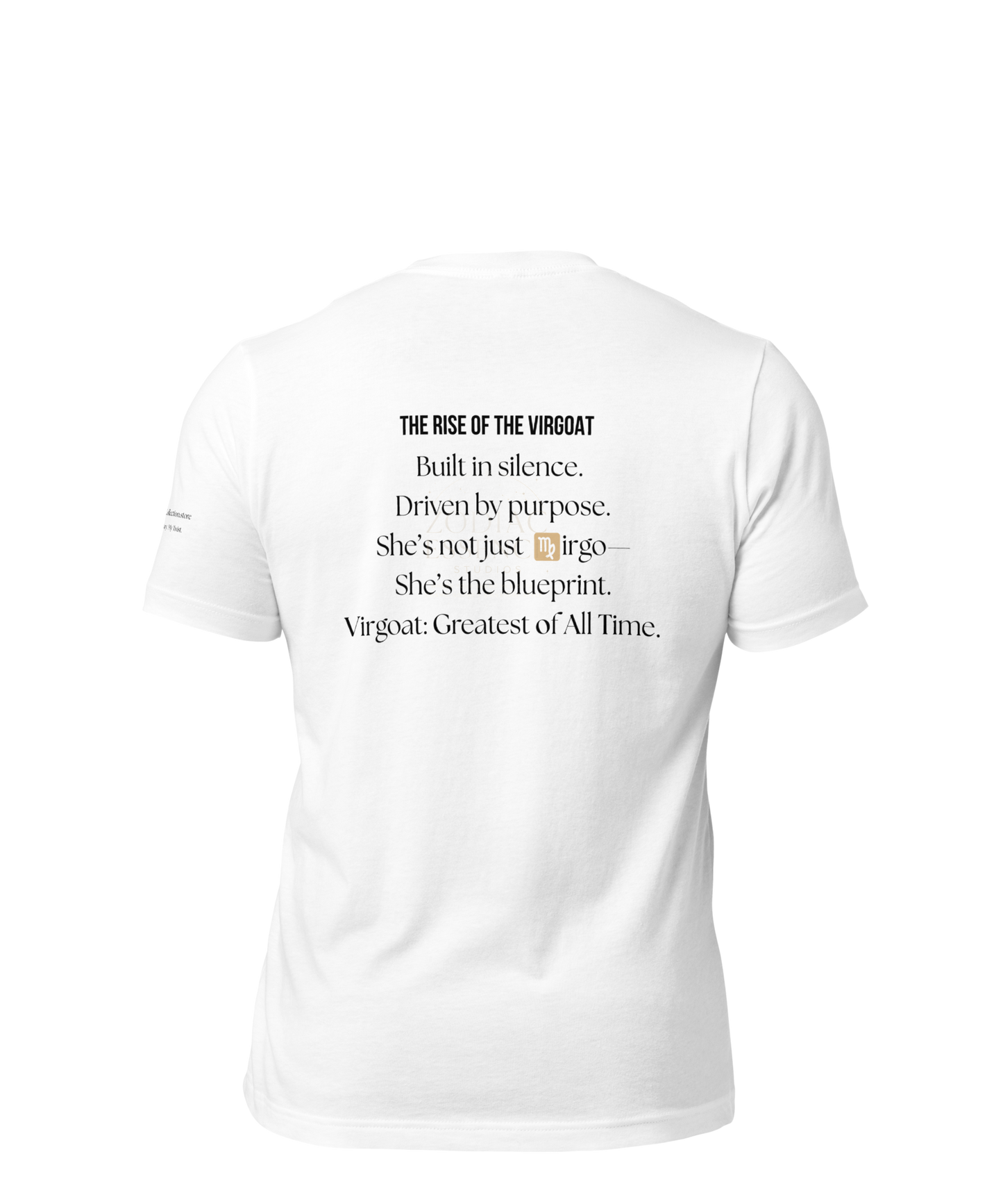 ♍ Virgoat Zodiac Twist Tee – Black Lettering Edition