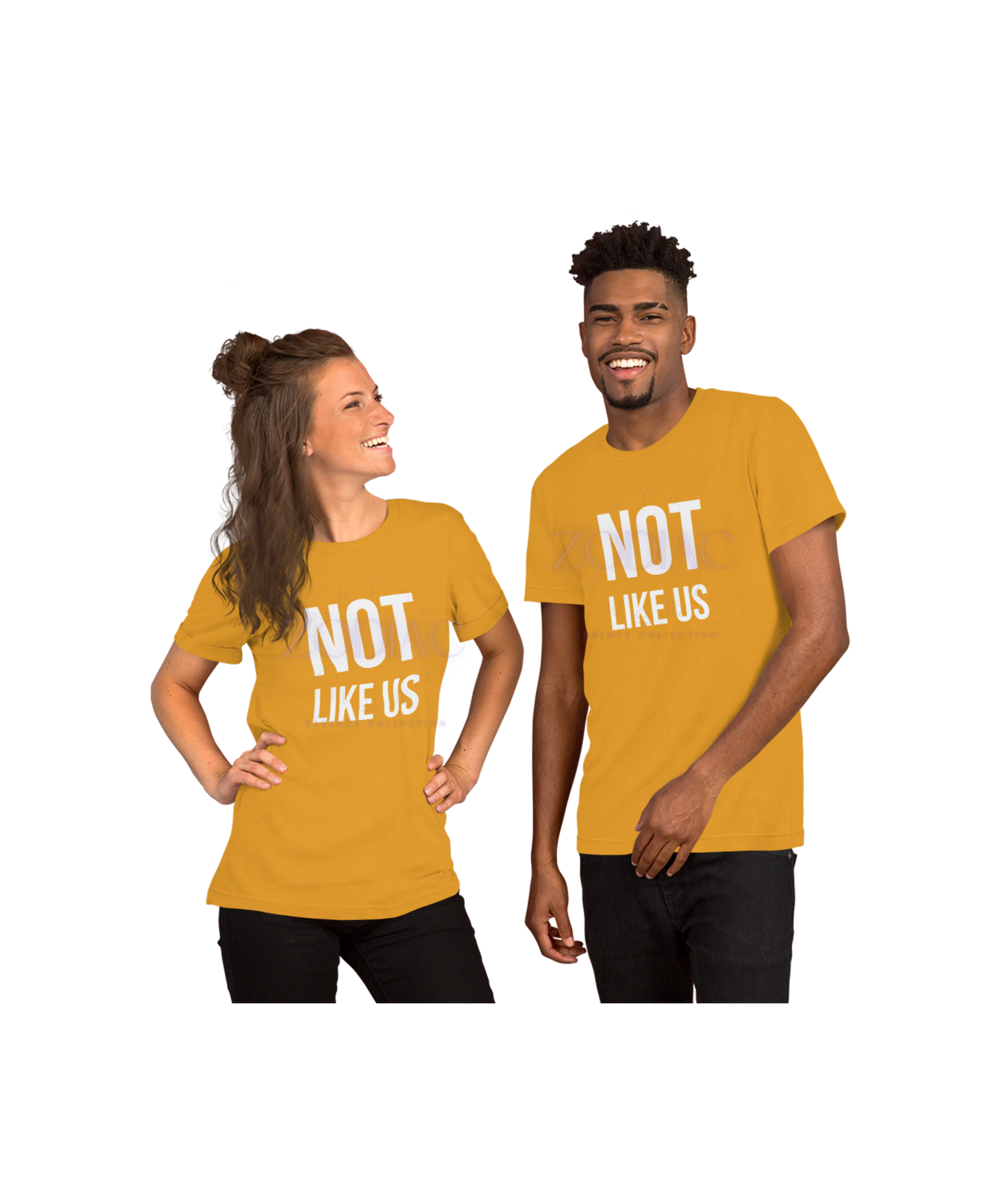 Not Like Us TEE-SHIRT — White Ink Edition (Kendrick Lamar x Zodiac Essence)