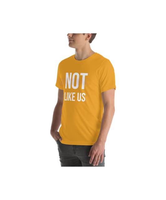 Not Like Us TEE-SHIRT — White Ink Edition (Kendrick Lamar x Zodiac Essence)