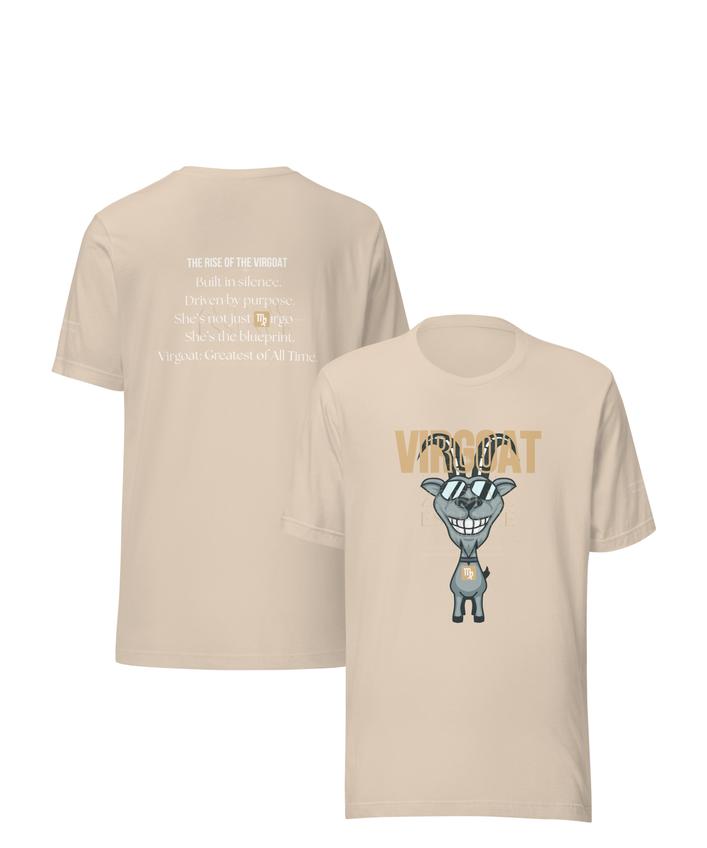 ♍ Virgoat Zodiac Twist Tee – White Lettering Edition