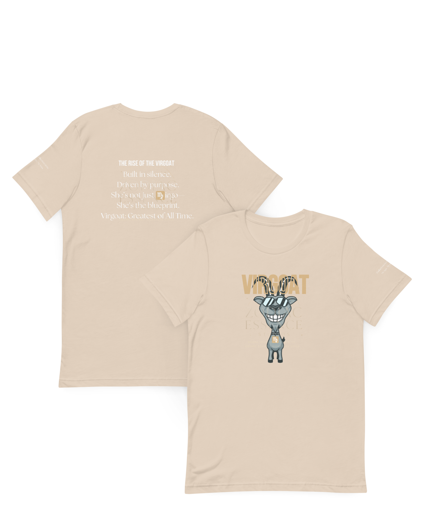 ♍ Virgoat Zodiac Twist Tee – White Lettering Edition