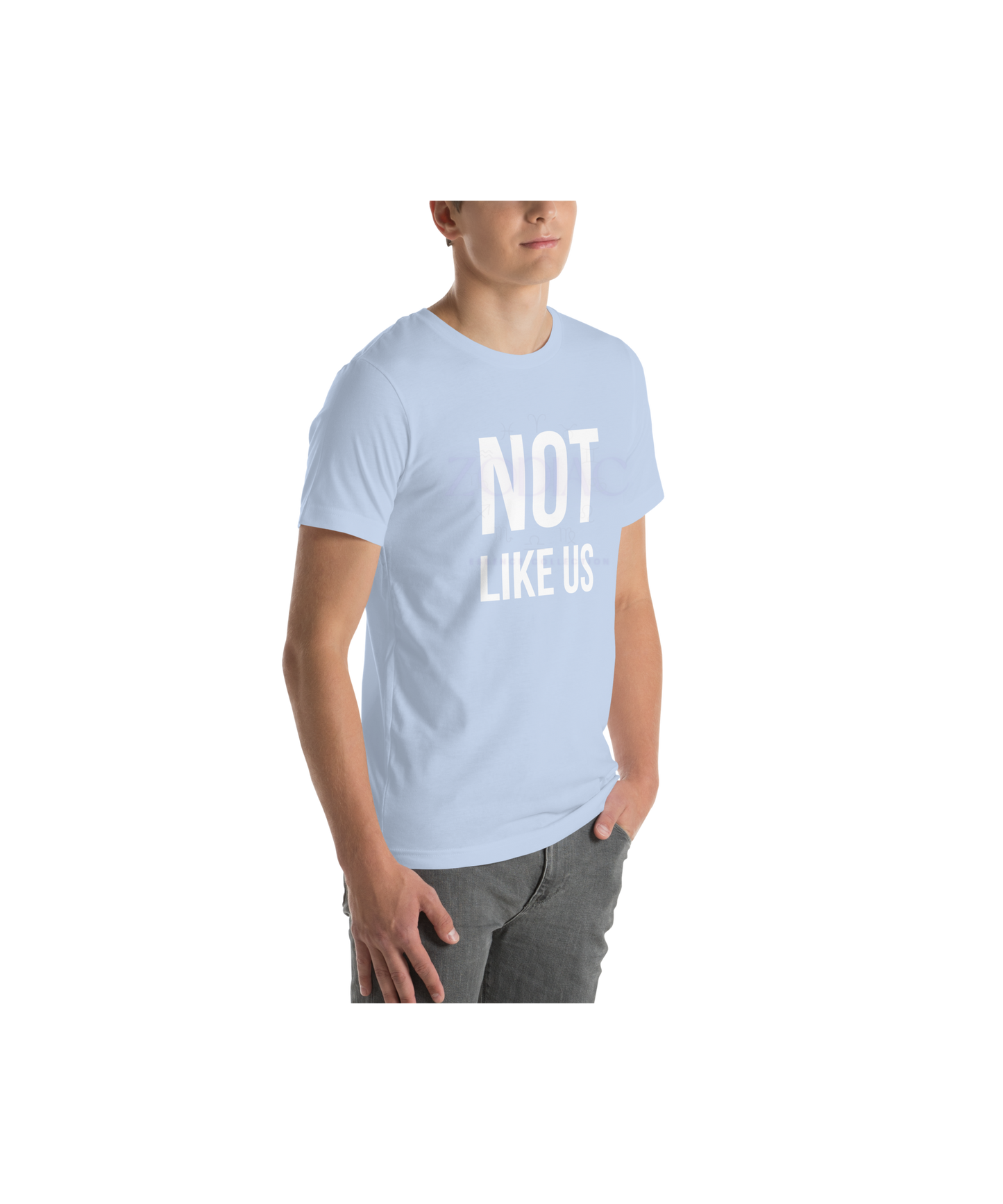 Not Like Us TEE-SHIRT — White Ink Edition (Kendrick Lamar x Zodiac Essence)
