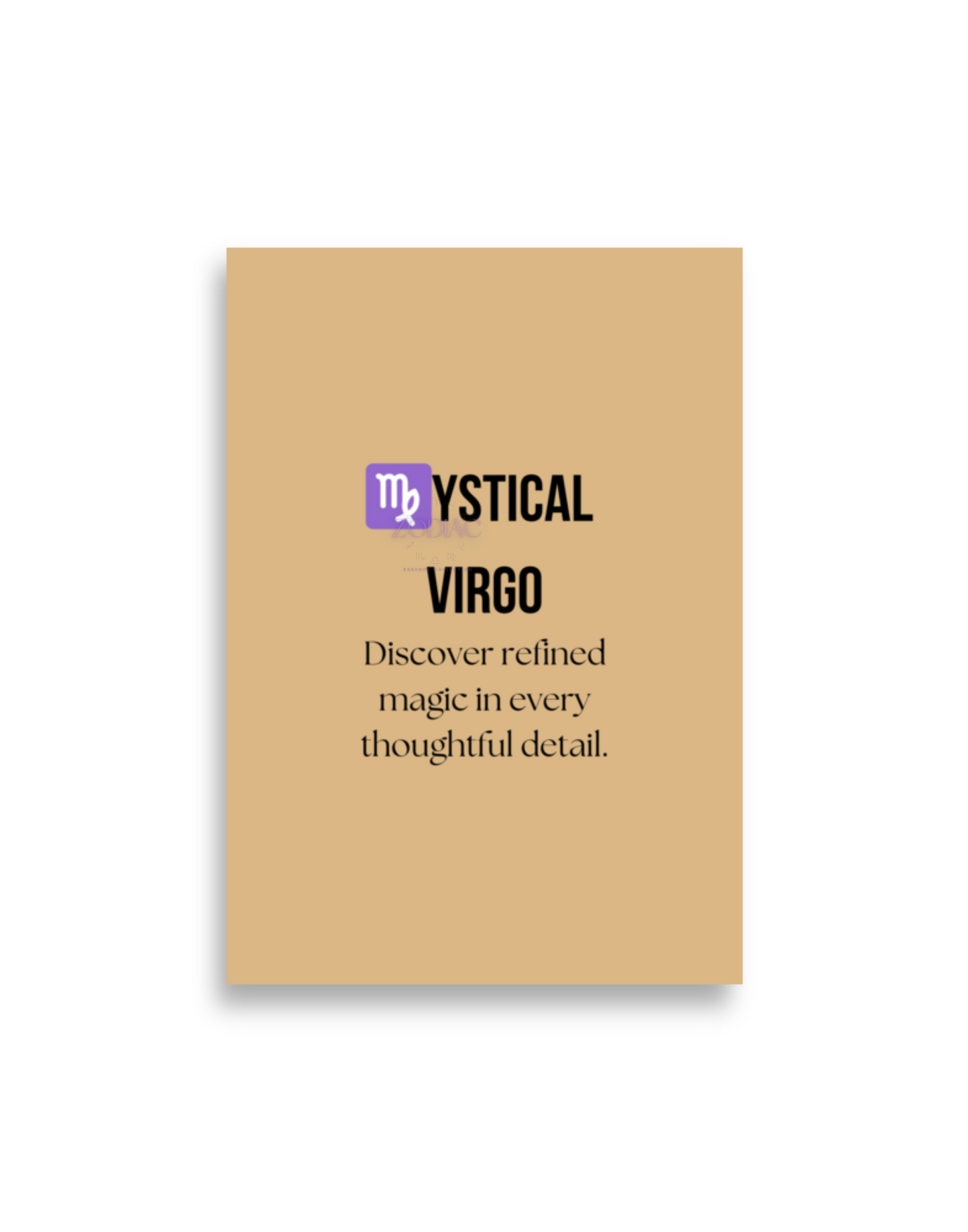 Zodiac Wall Hanging – ♍️ystical Virgo Color Theme: 🤎 Sandy Beige / Caramel #DAB785
