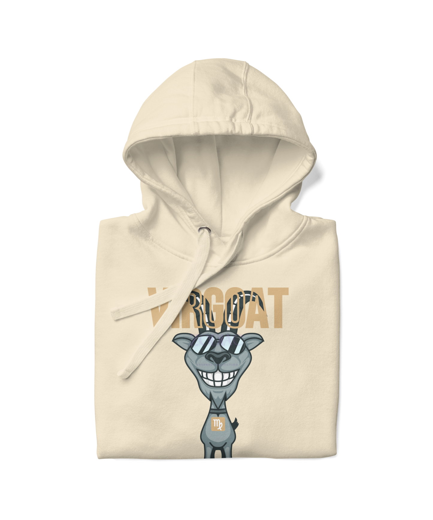 ♍ Virgoat Zodiac Twist Hoodie – Black Lettering Edition