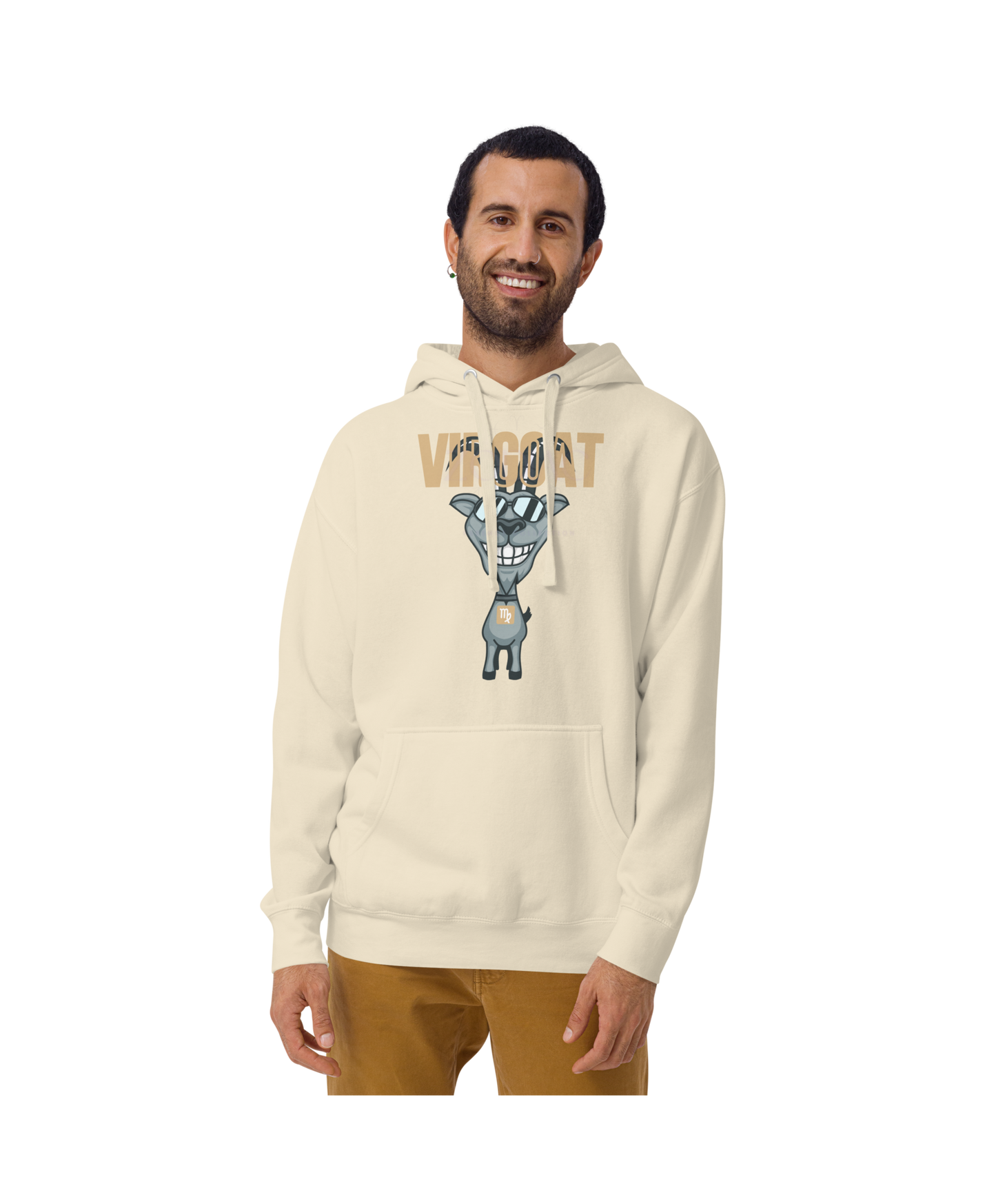 ♍ Virgoat Zodiac Twist Hoodie – White Lettering Edition