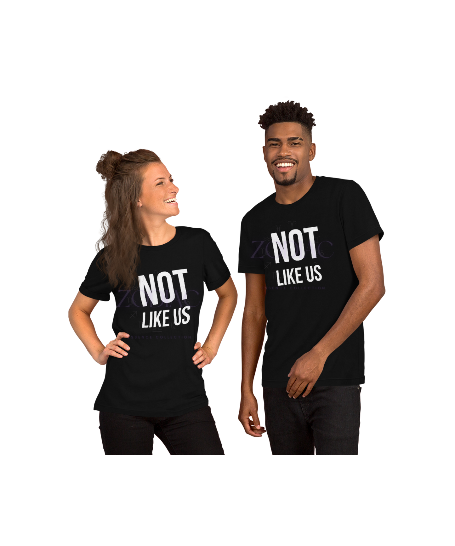 Not Like Us TEE-SHIRT — White Ink Edition (Kendrick Lamar x Zodiac Essence)