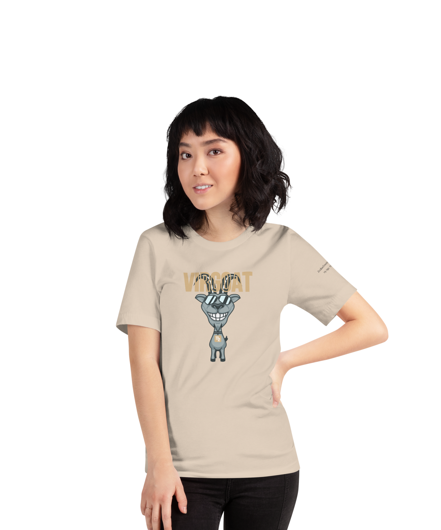 ♍ Virgoat Zodiac Twist Tee – Black Lettering Edition