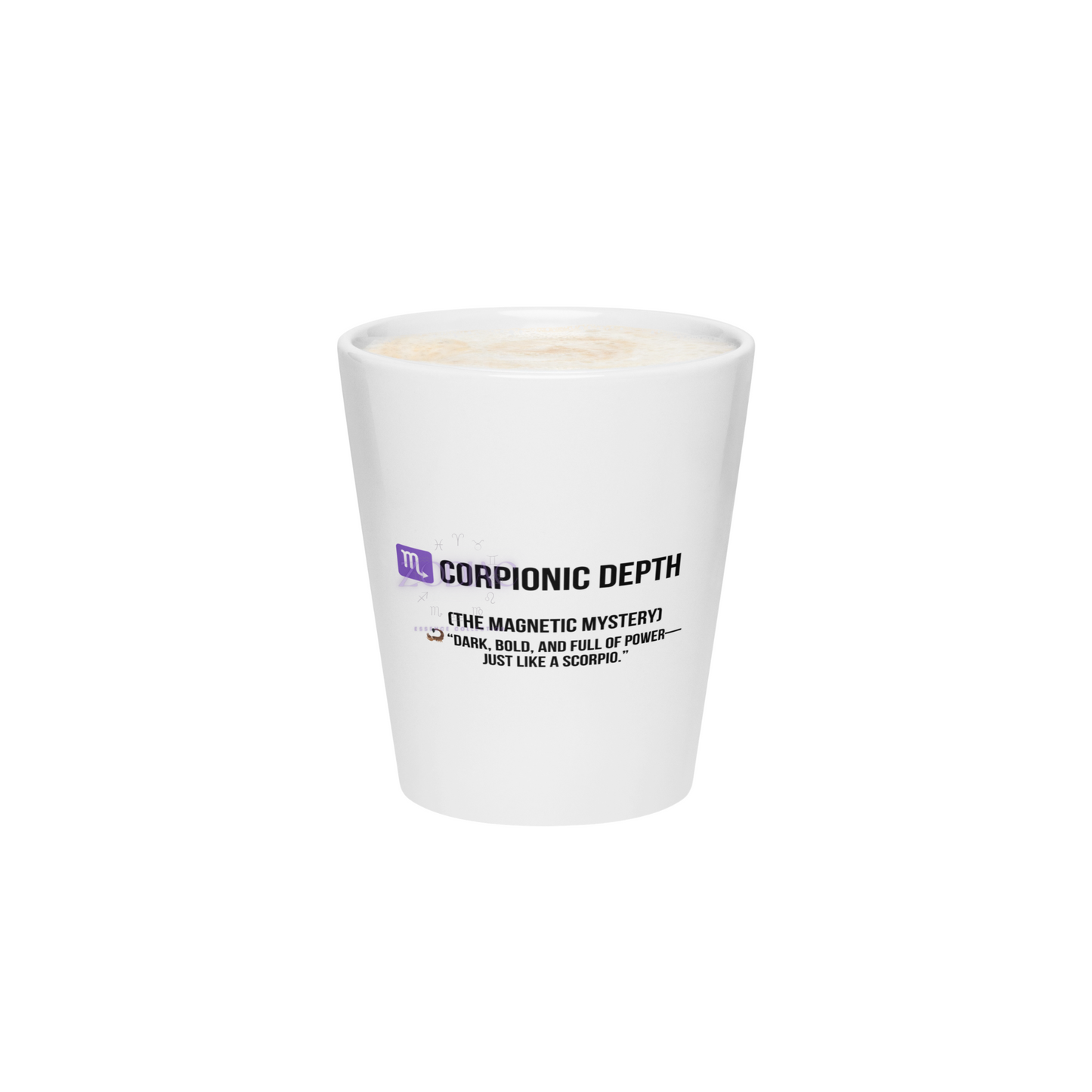 ♏corpionic Depth Latte Mug – 12oz Ceramic | Intense Celestial Coffee Mug