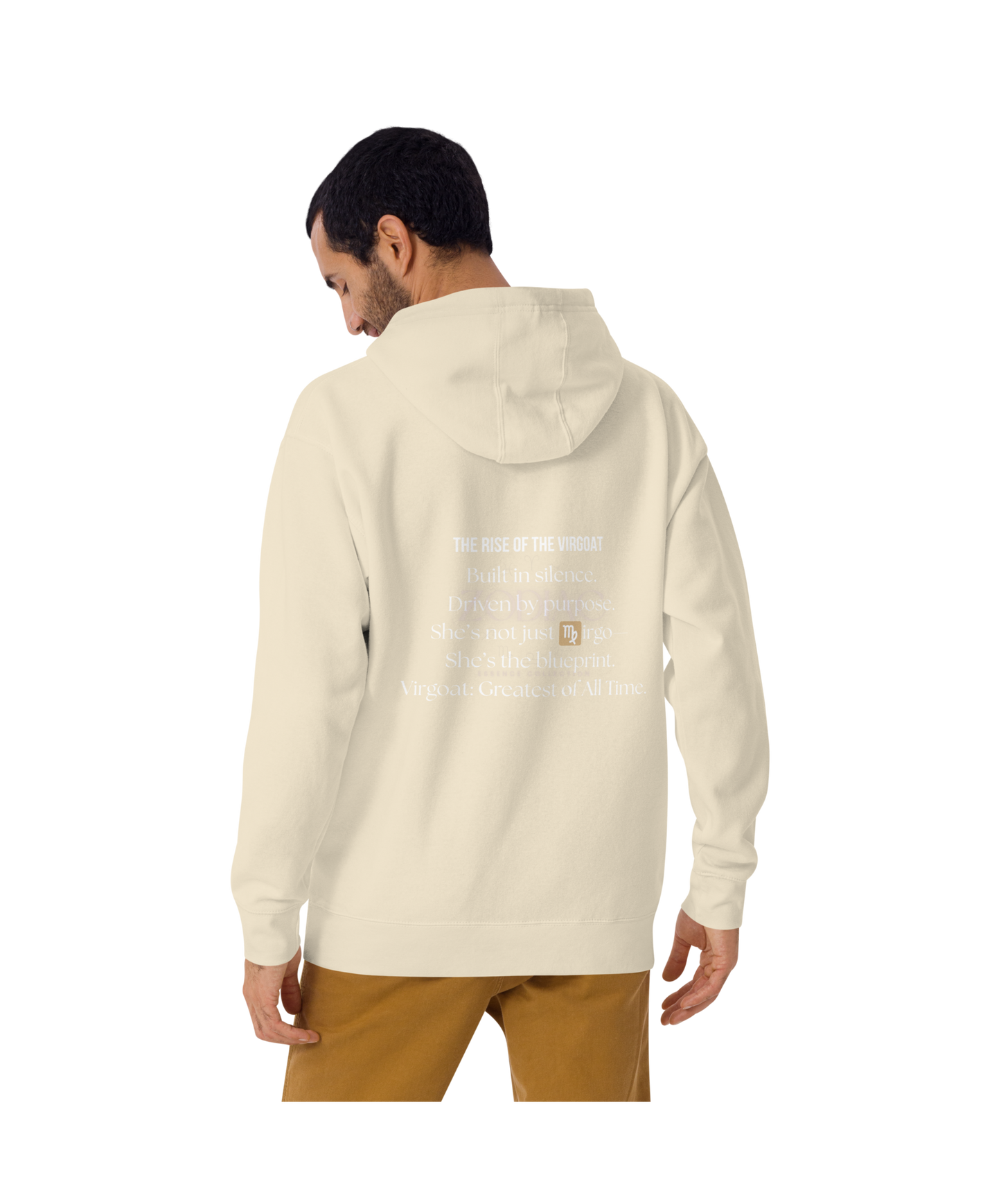 ♍ Virgoat Zodiac Twist Hoodie – White Lettering Edition