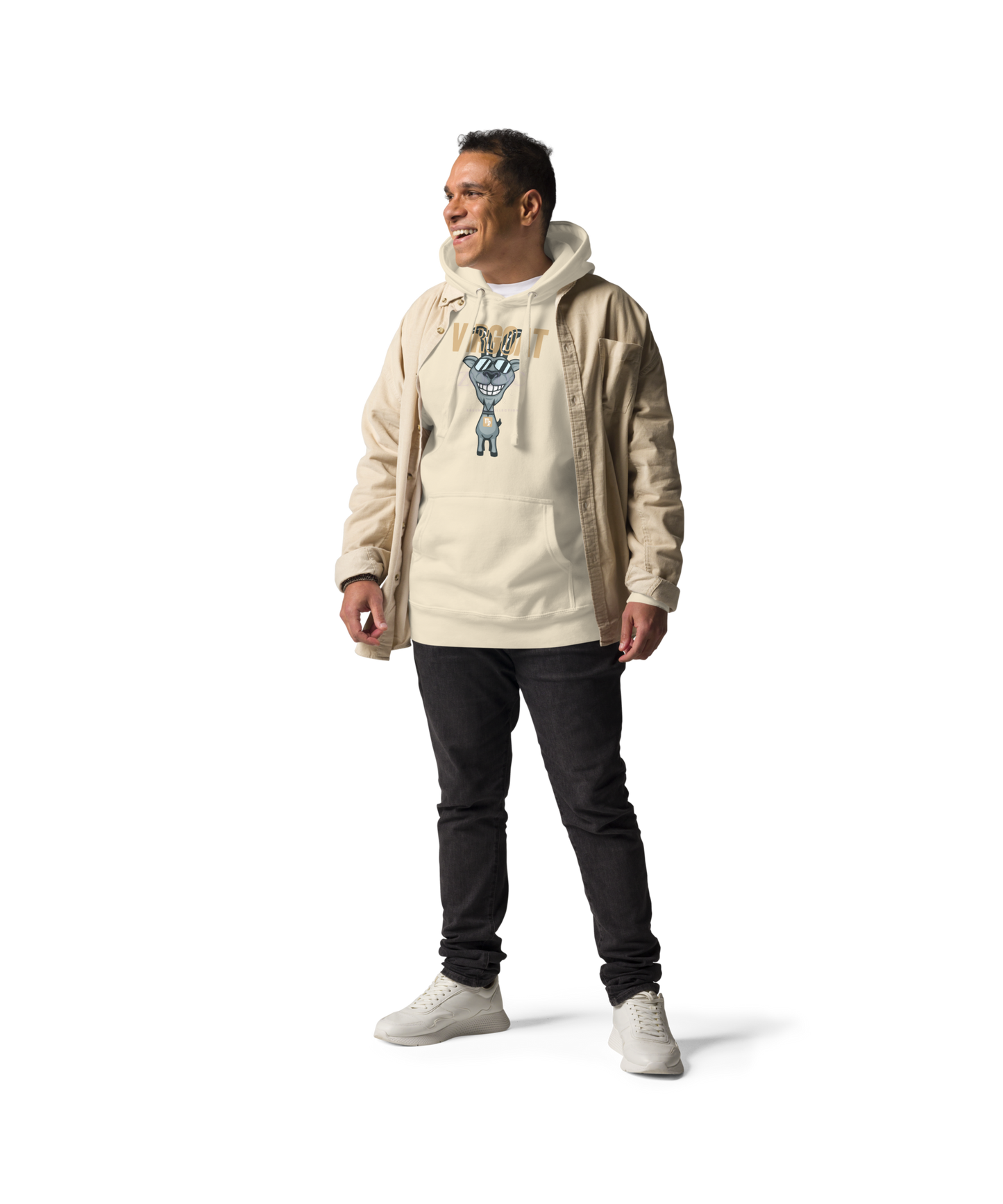 ♍ Virgoat Zodiac Twist Hoodie – Black Lettering Edition