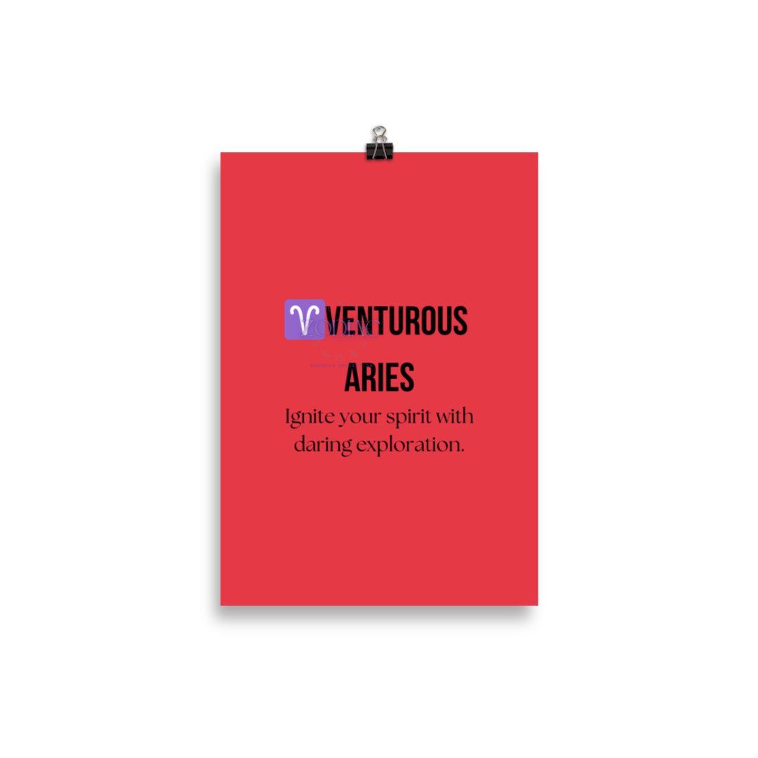 PosterZodiac Wall Hanging – ♈️venturous Aries Color Theme: 🔴 Bright Red / Crimson #E63946
